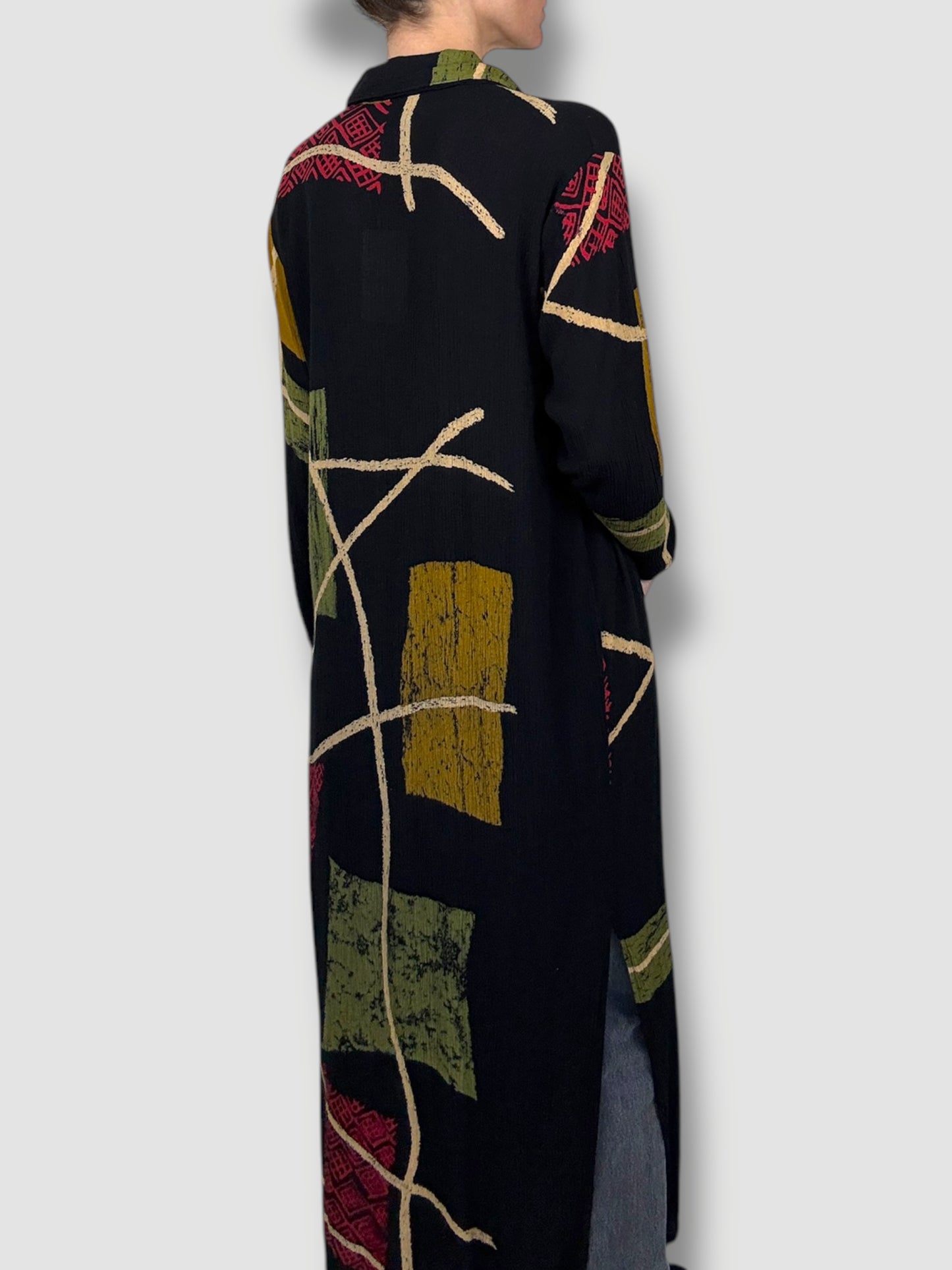Printed Long Cardigan