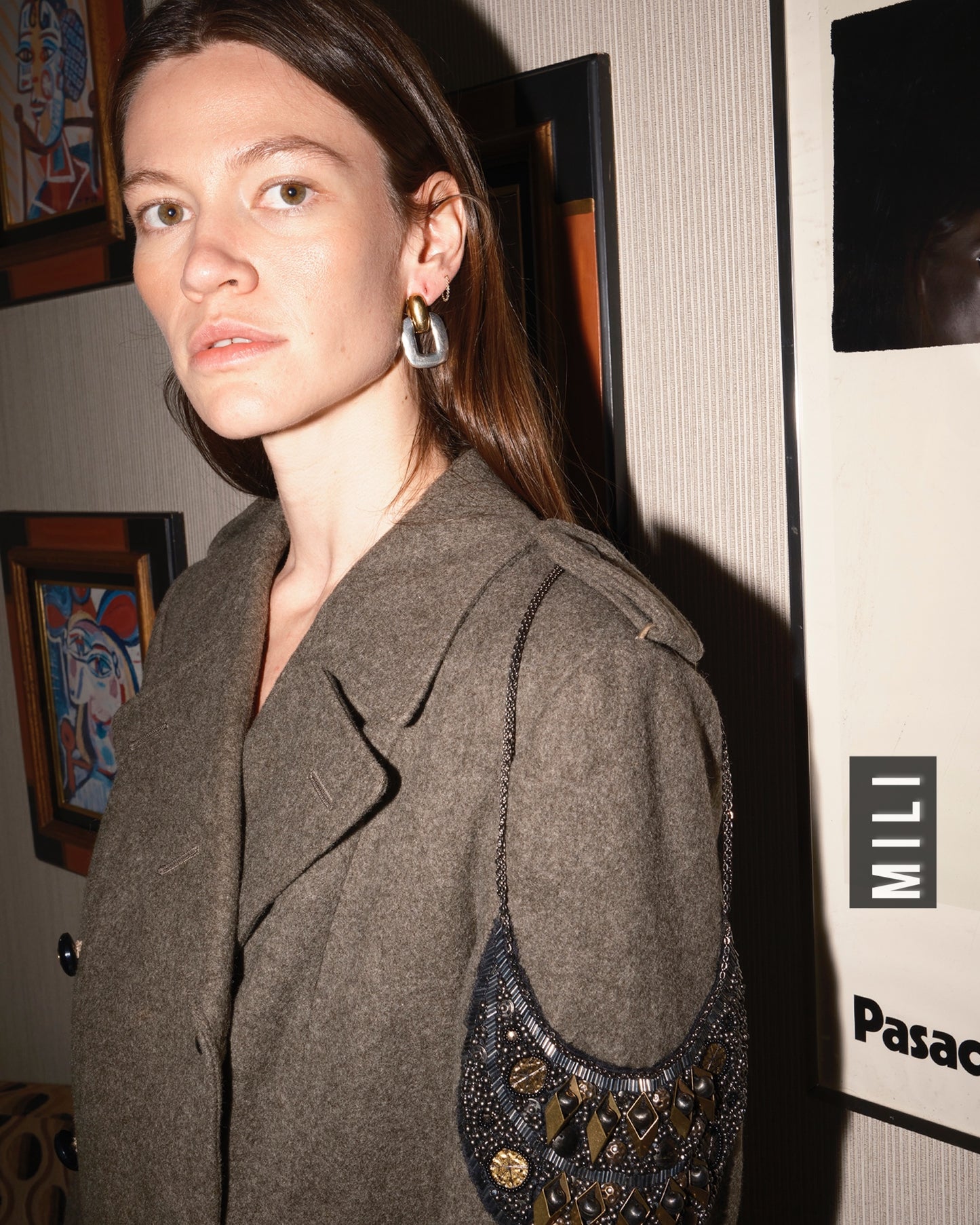 Vintage Coat Adorned by Jen Wonders