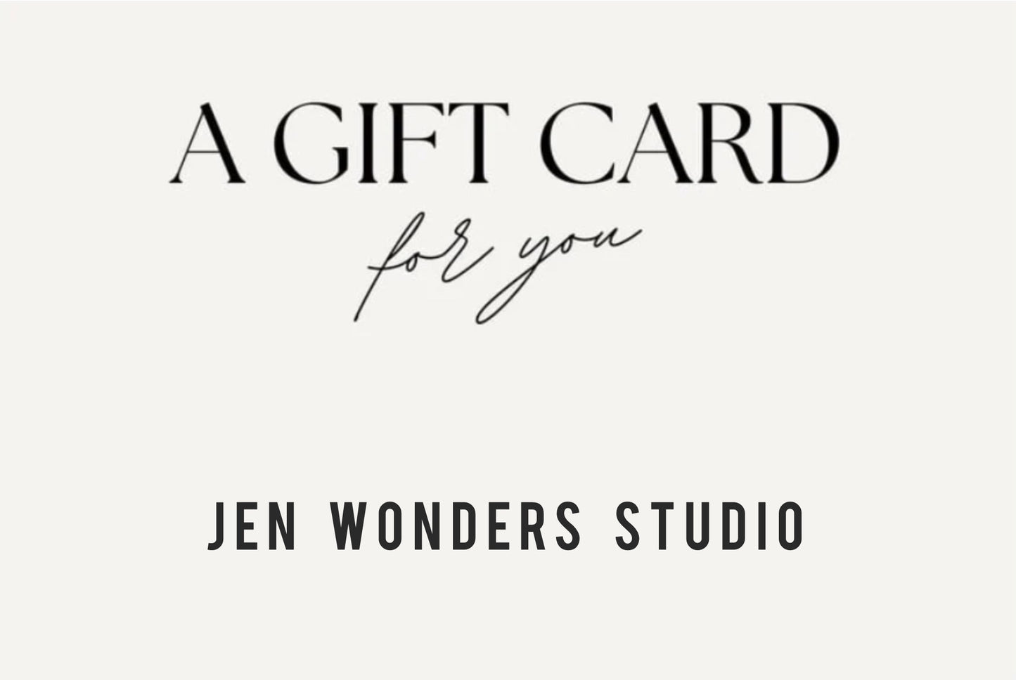 Jen Wonders Gift Card