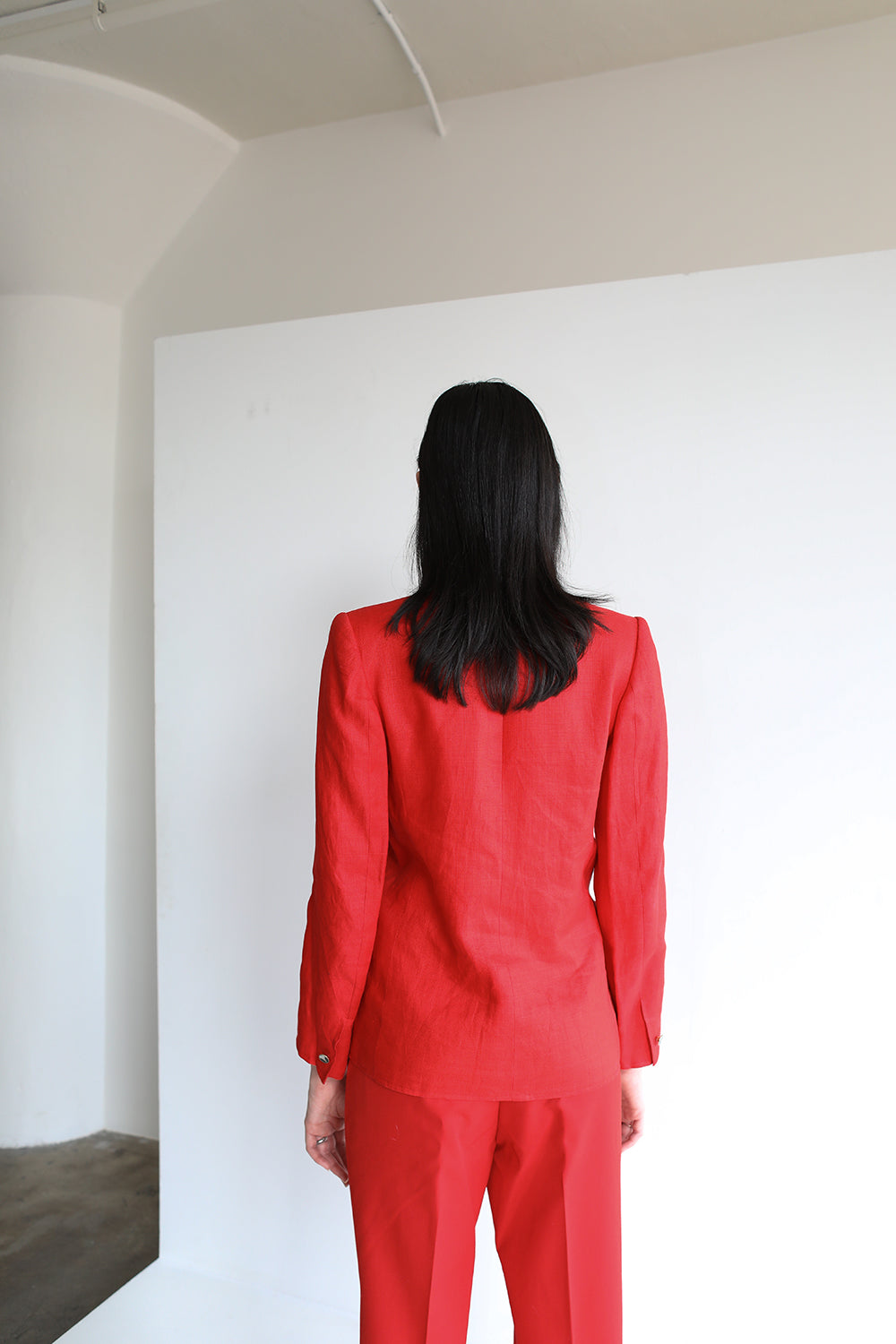 Vintage YSL linen blazer adorned by Jen Wonders