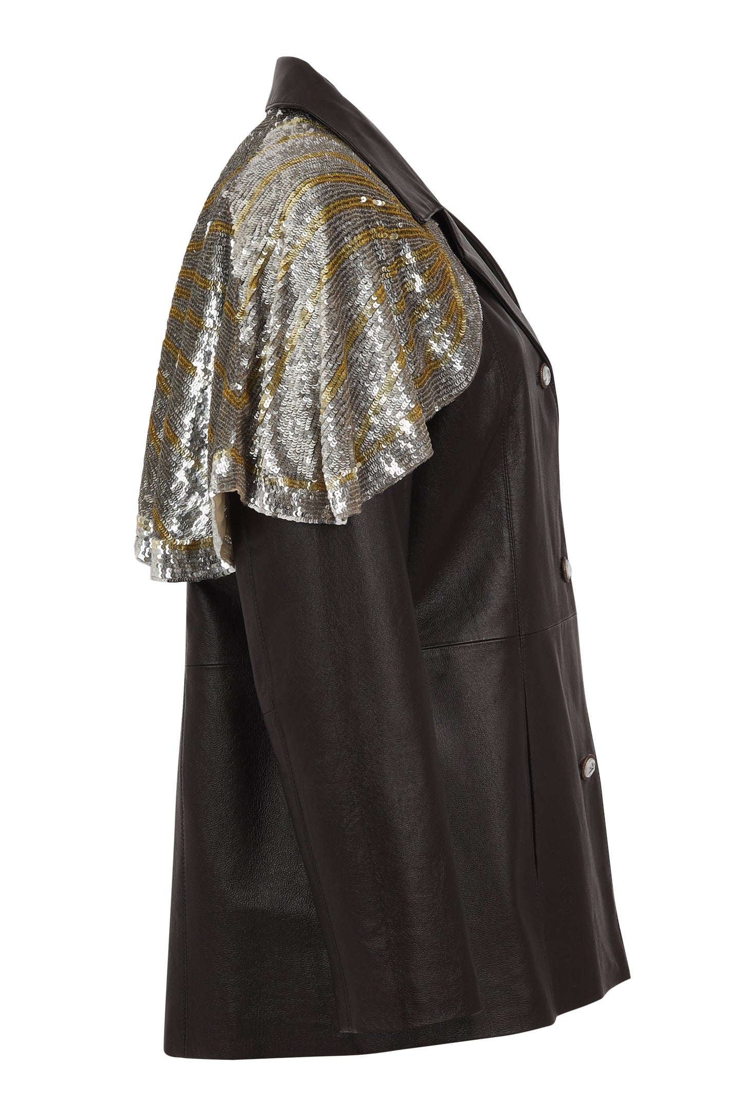 Vintage Leather blazer adorned by Jen Wonders