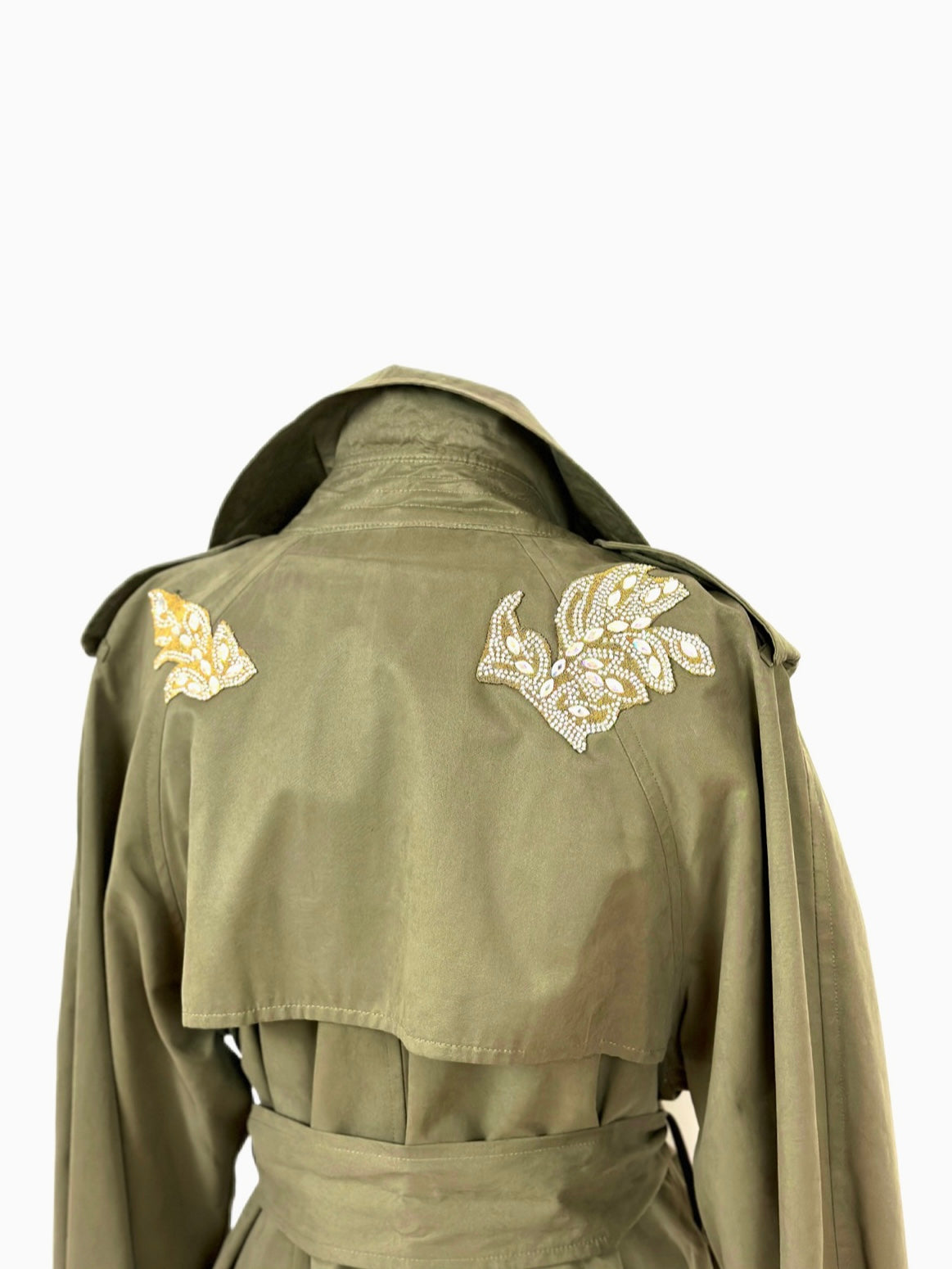 Vintage Trench adorned by Jen Wonders