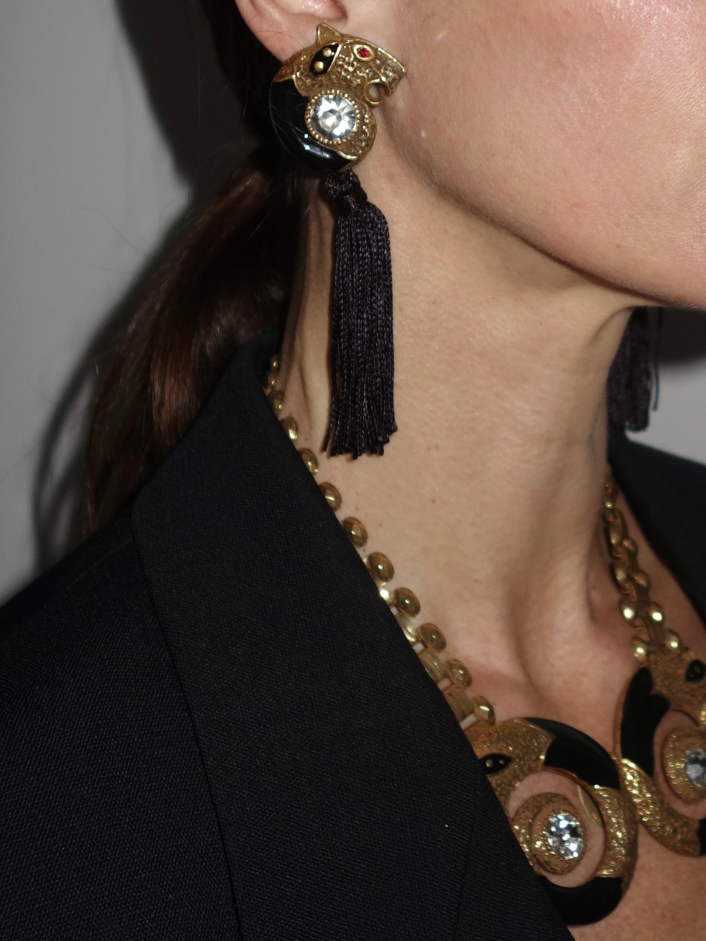 Panther Tassel Earrings