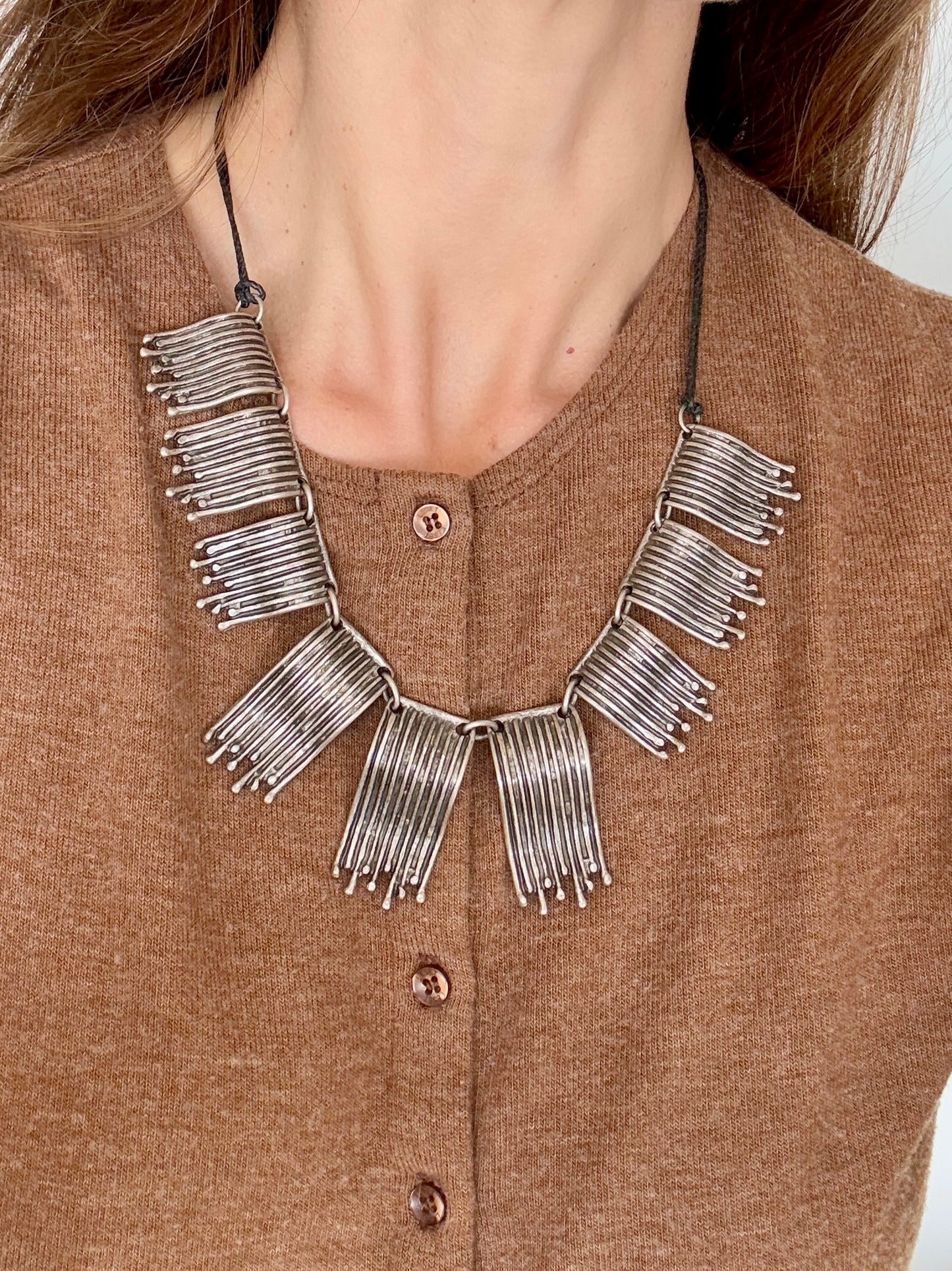 Silver Feathers Necklace