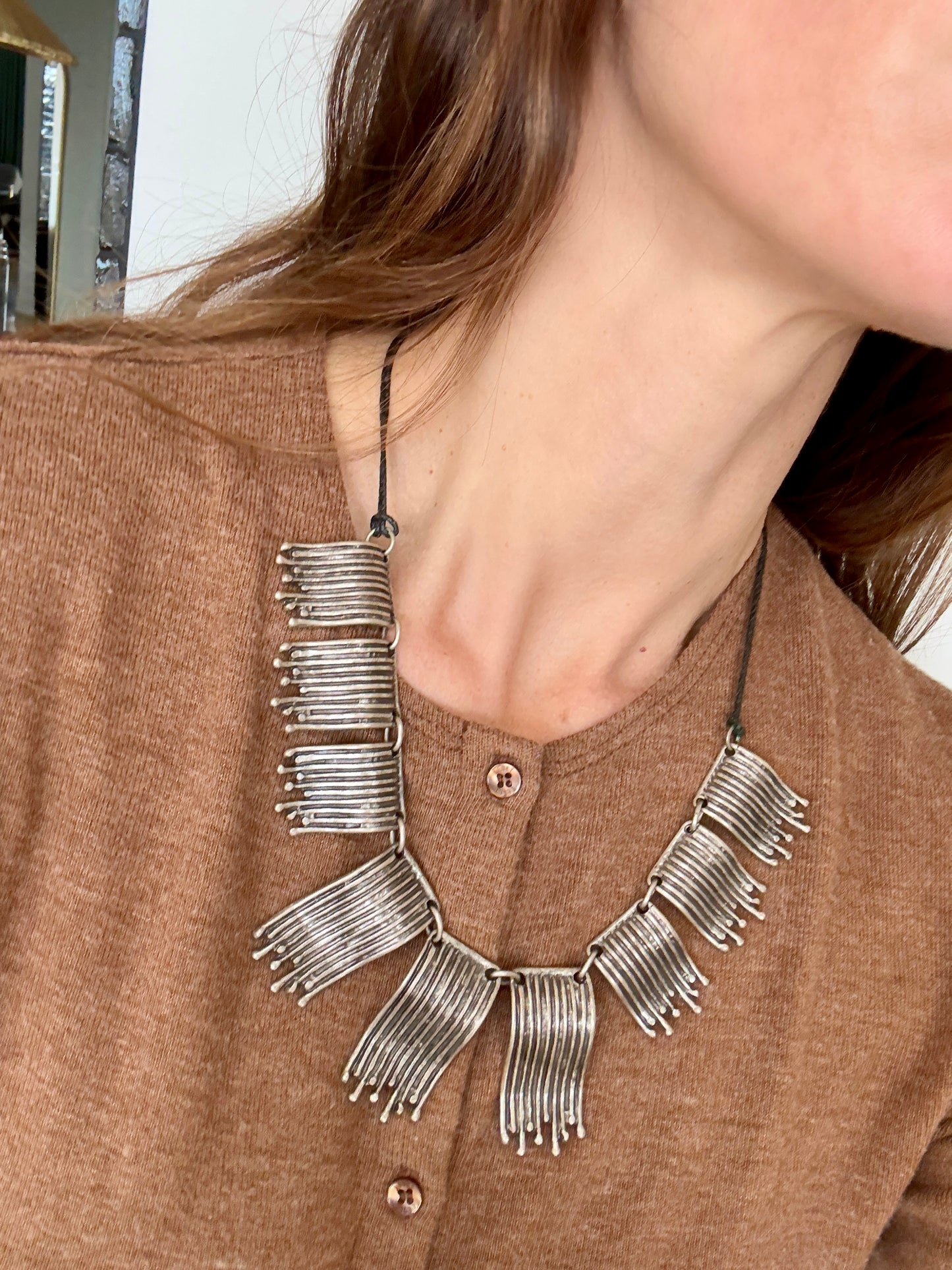 Silver Feathers Necklace