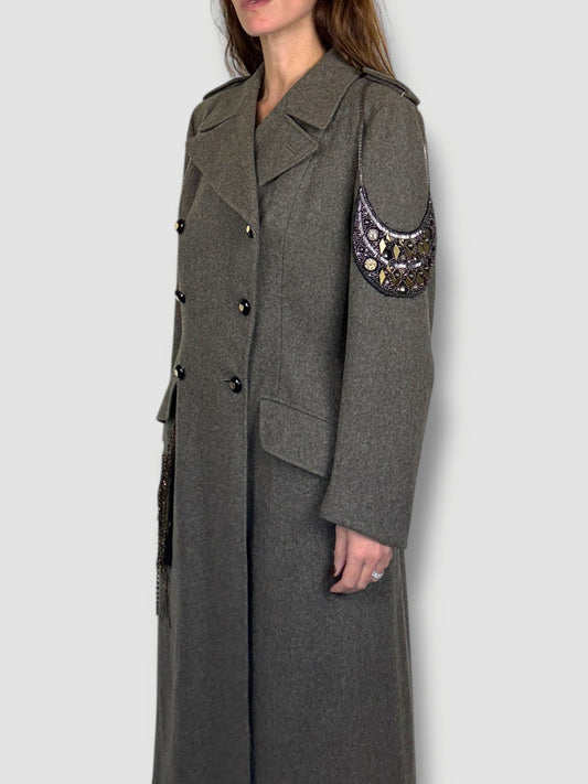 Vintage Coat Adorned by Jen Wonders