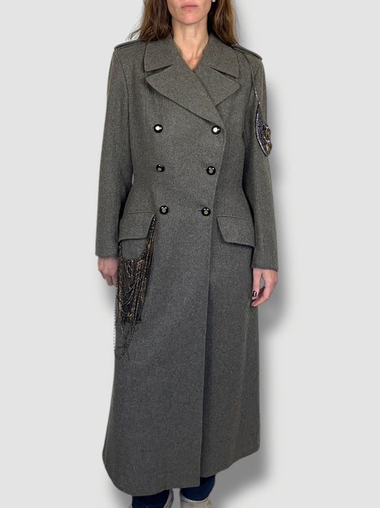 Vintage Coat Adorned by Jen Wonders