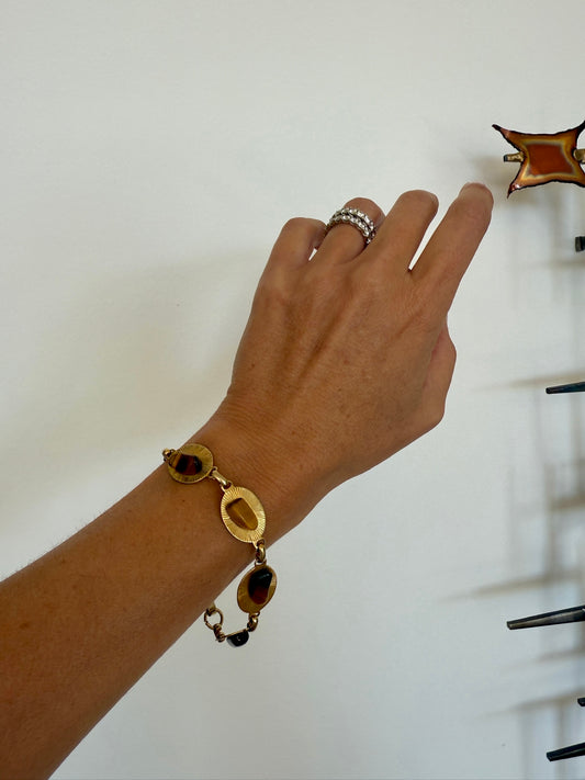 Tiger's Eye Gold Bracelet