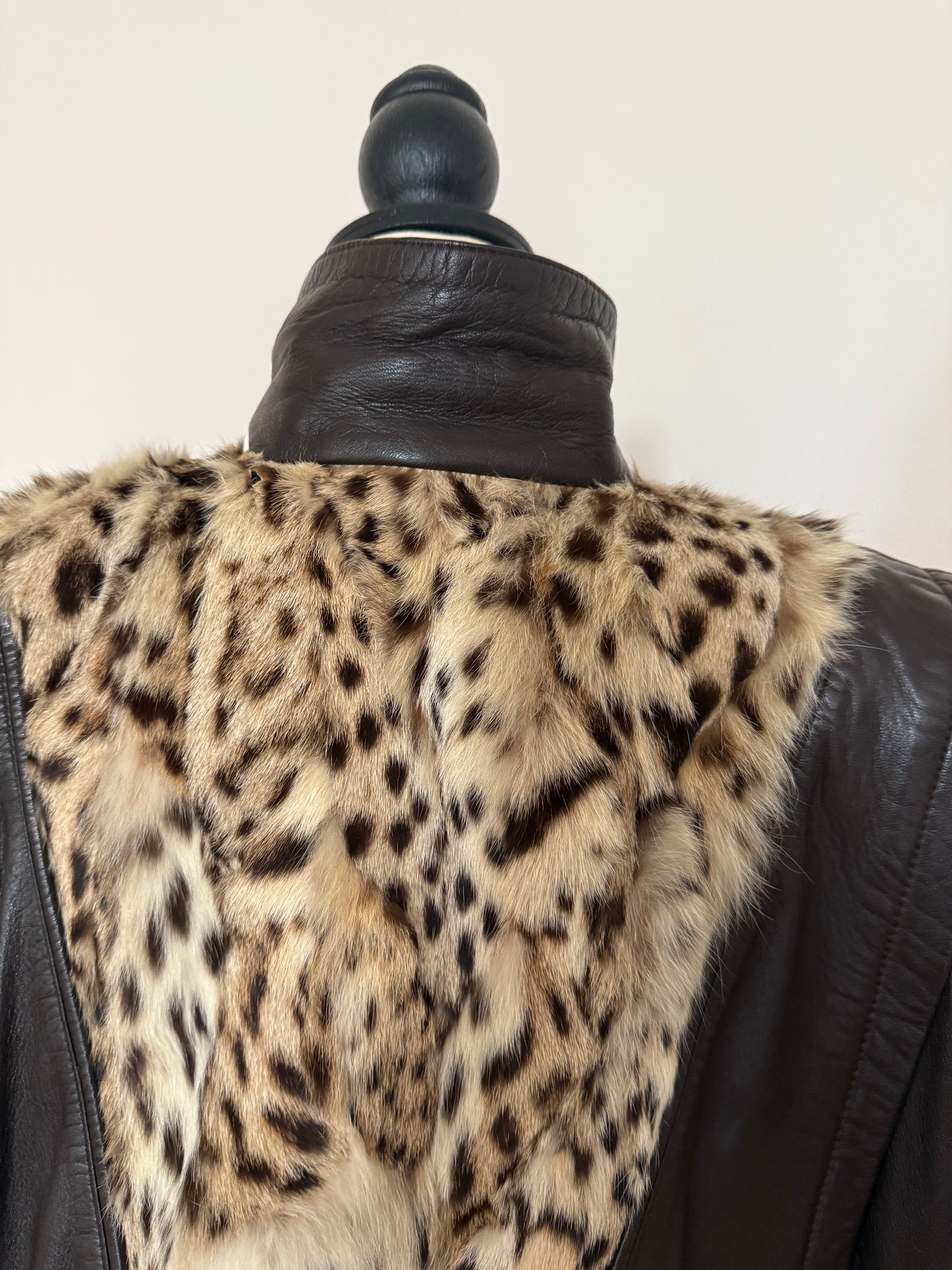 Leo Fur and Leather Bomber Jacket