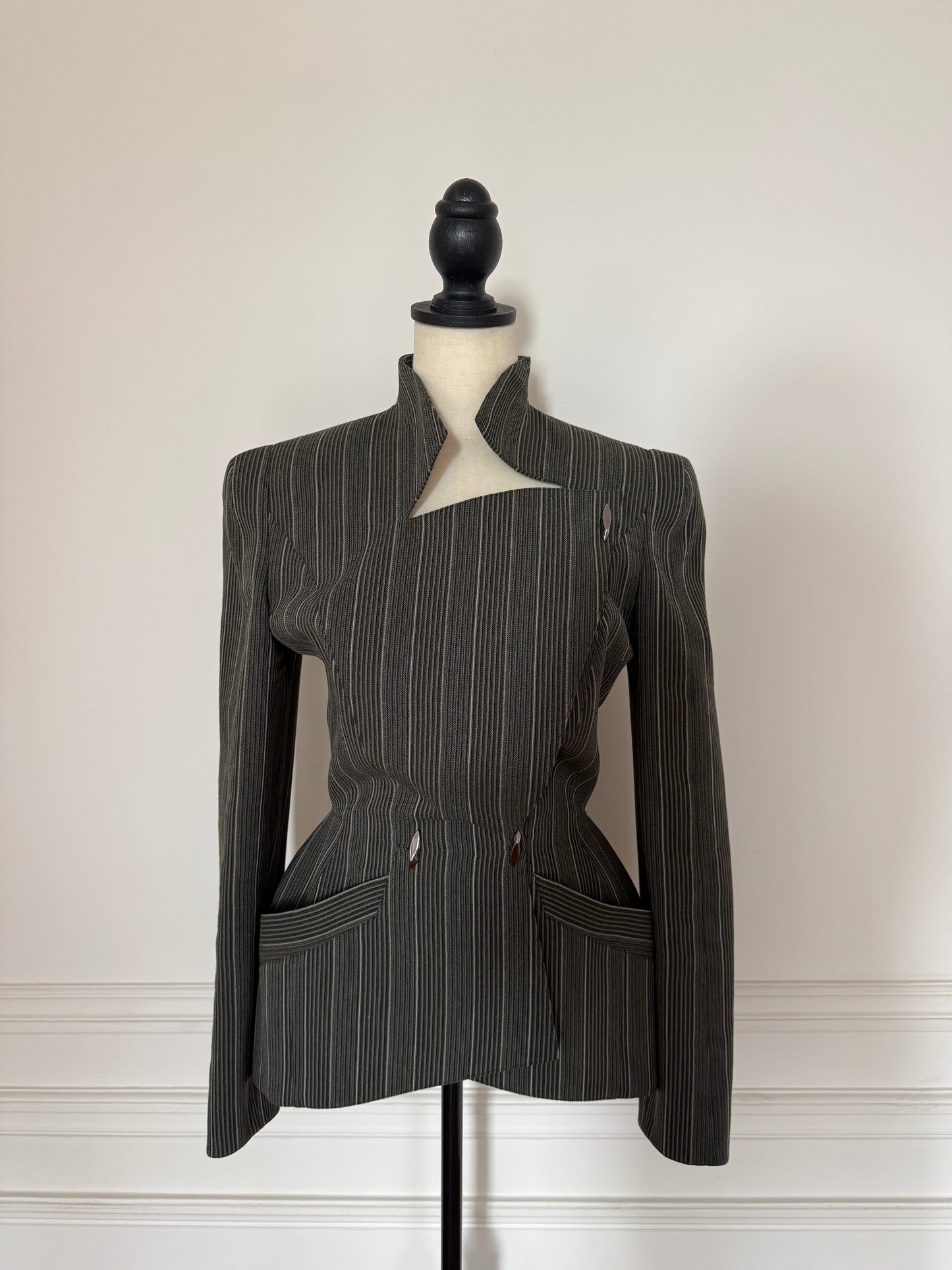 Pinstripe Mugler Blazer