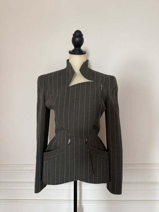 Pinstripe Mugler Blazer