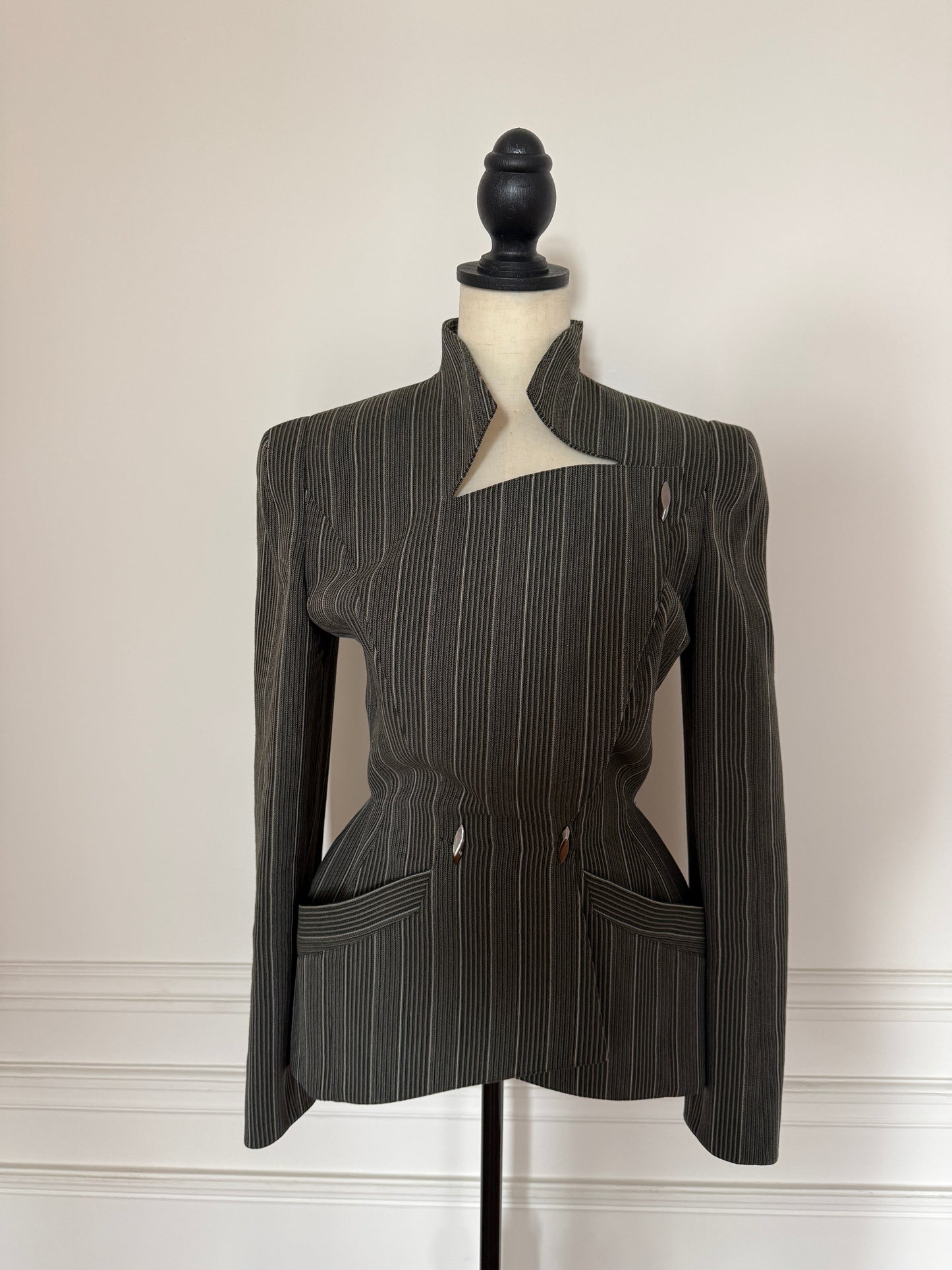 Pinstripe Mugler Blazer