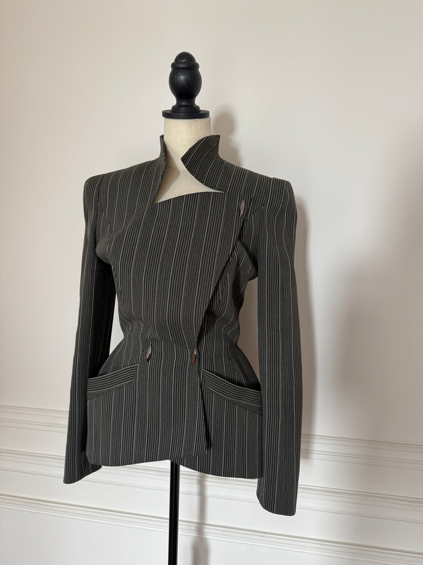 Pinstripe Mugler Blazer