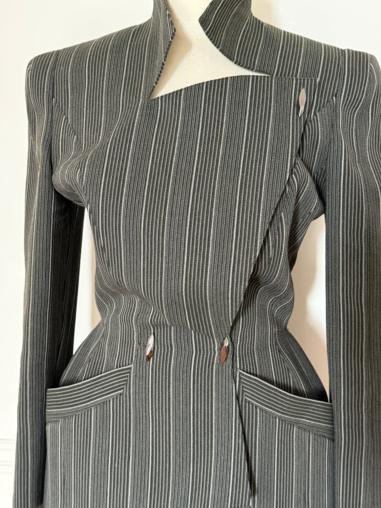 Pinstripe Mugler Blazer