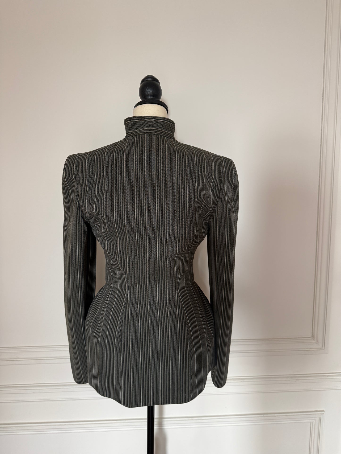 Pinstripe Mugler Blazer