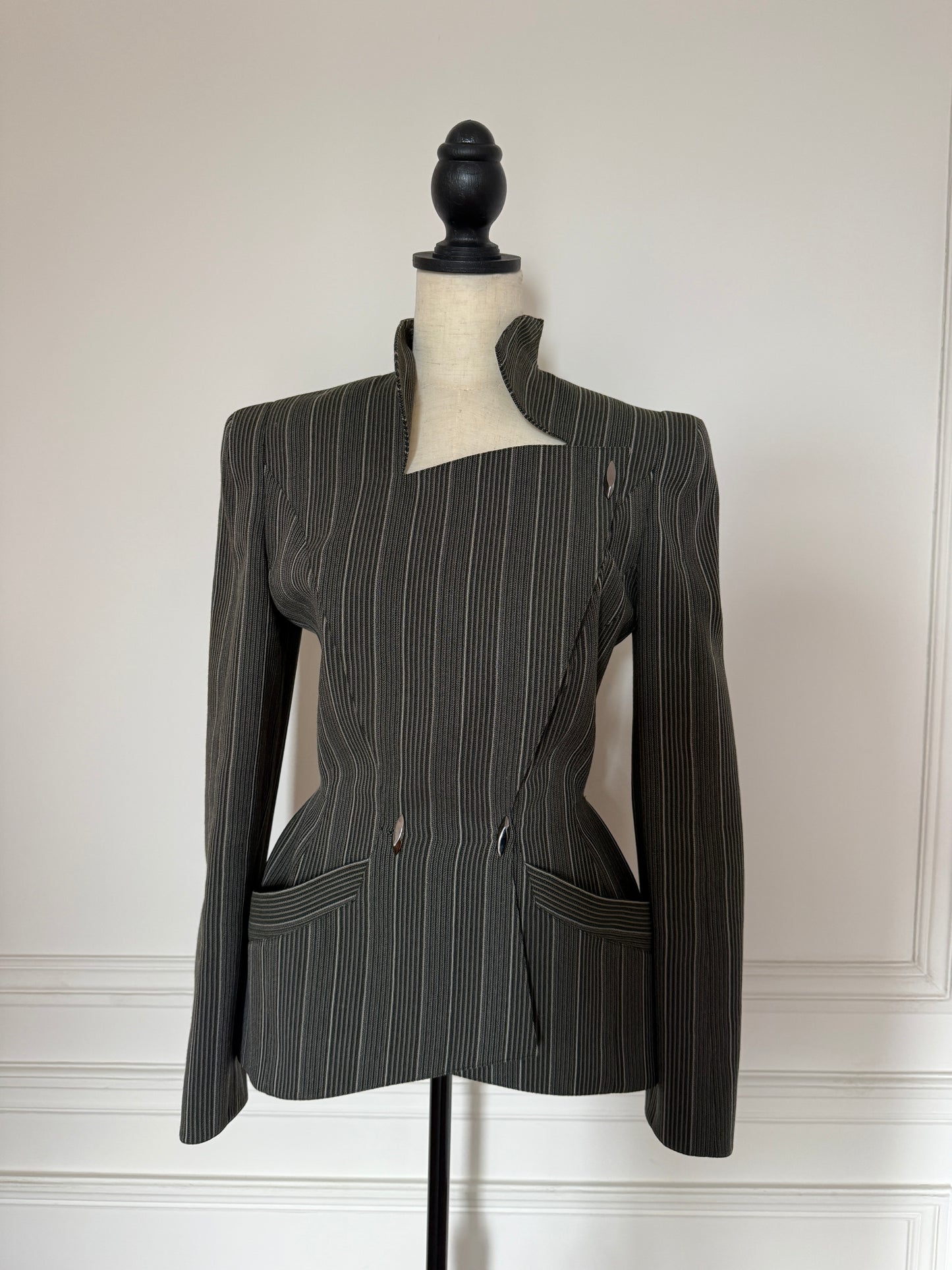 Pinstripe Mugler Blazer