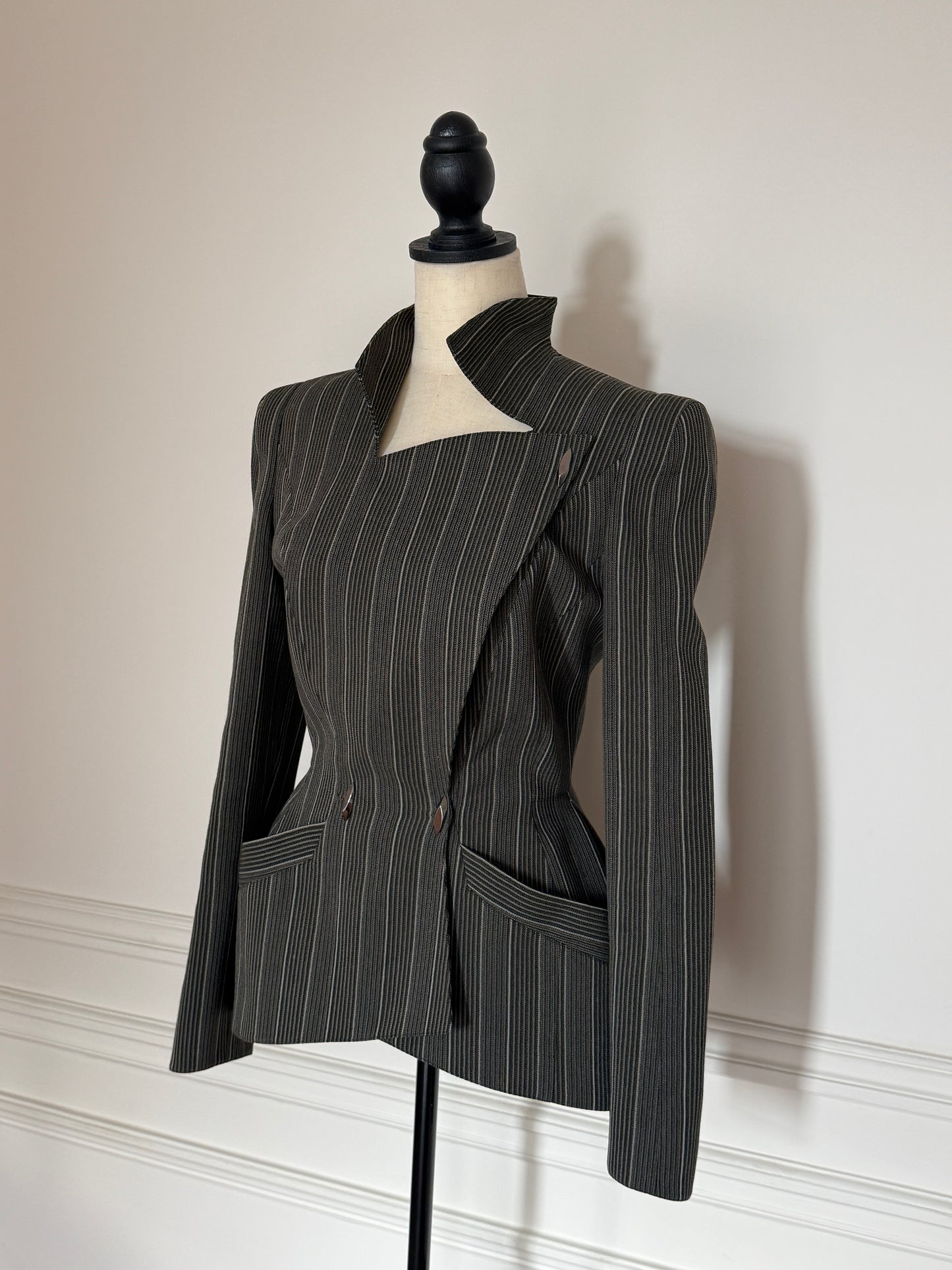 Pinstripe Mugler Blazer
