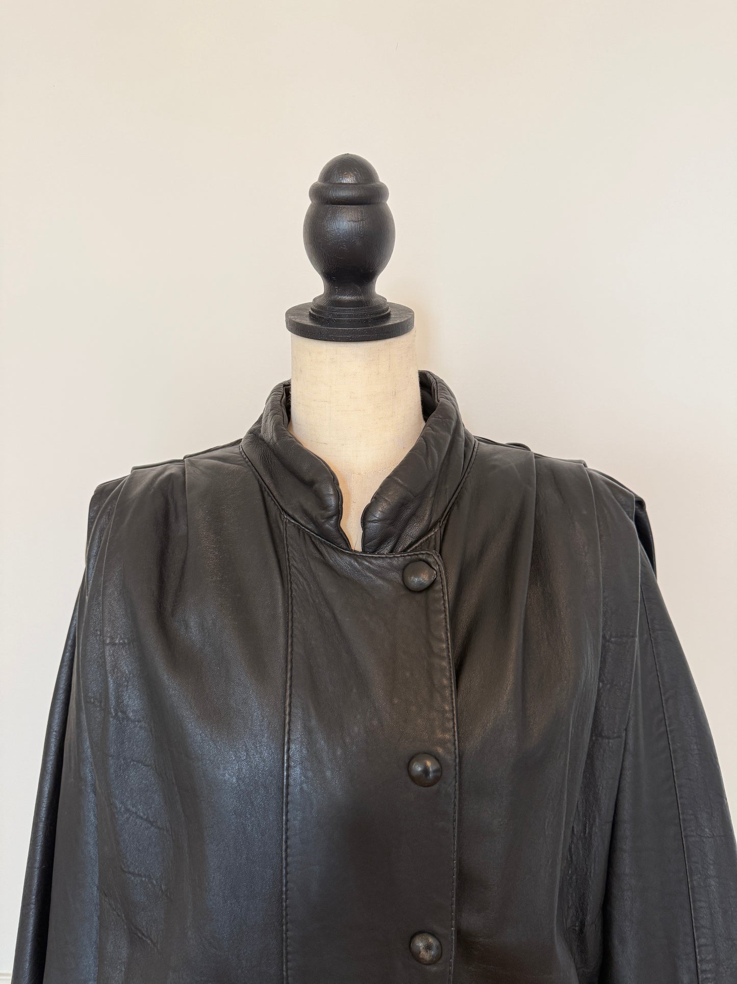 Black Leather Bomber Jacket