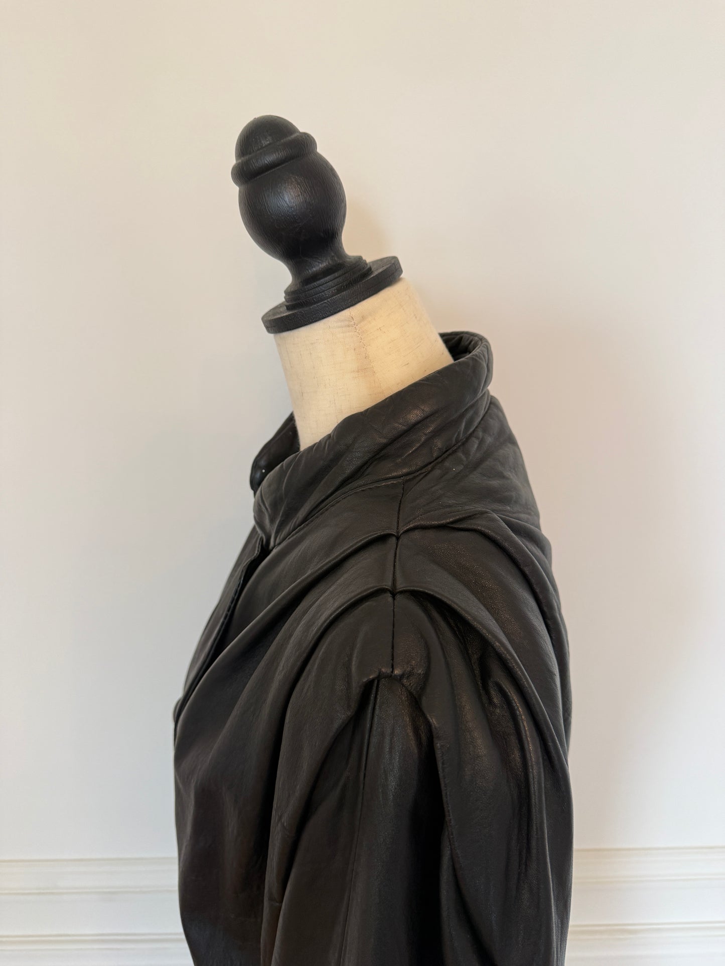 Black Leather Bomber Jacket