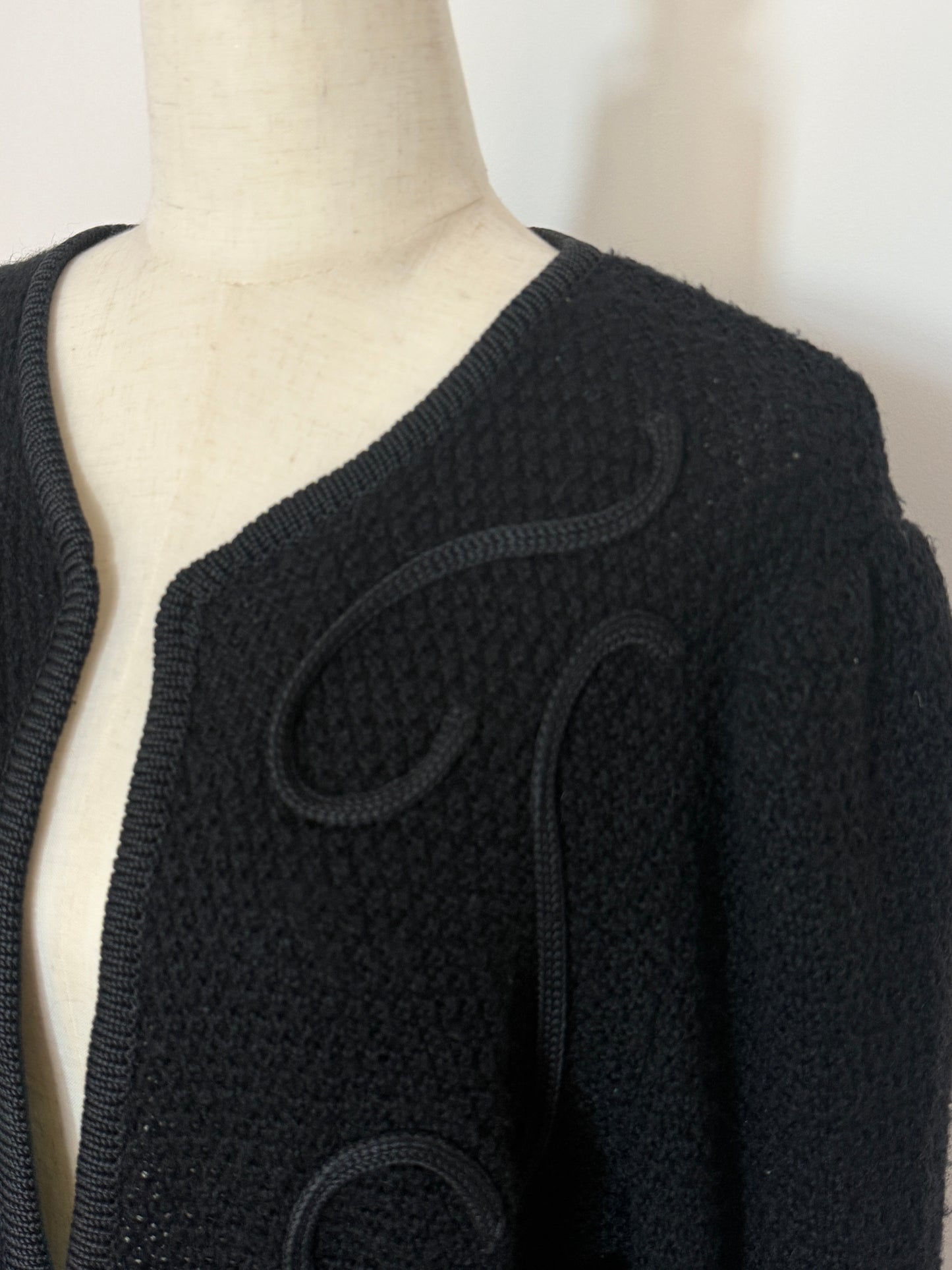 Black Soutache Knit Jacket