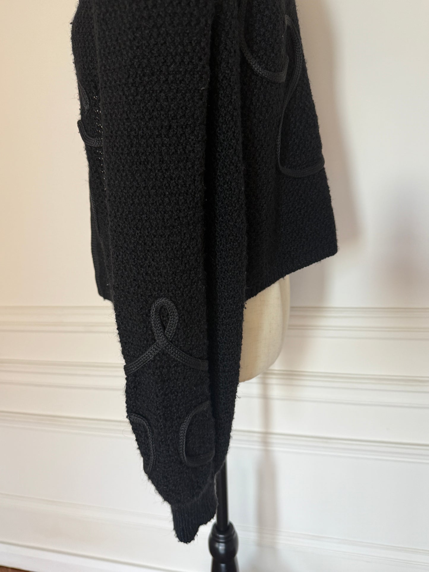 Black Soutache Knit Jacket