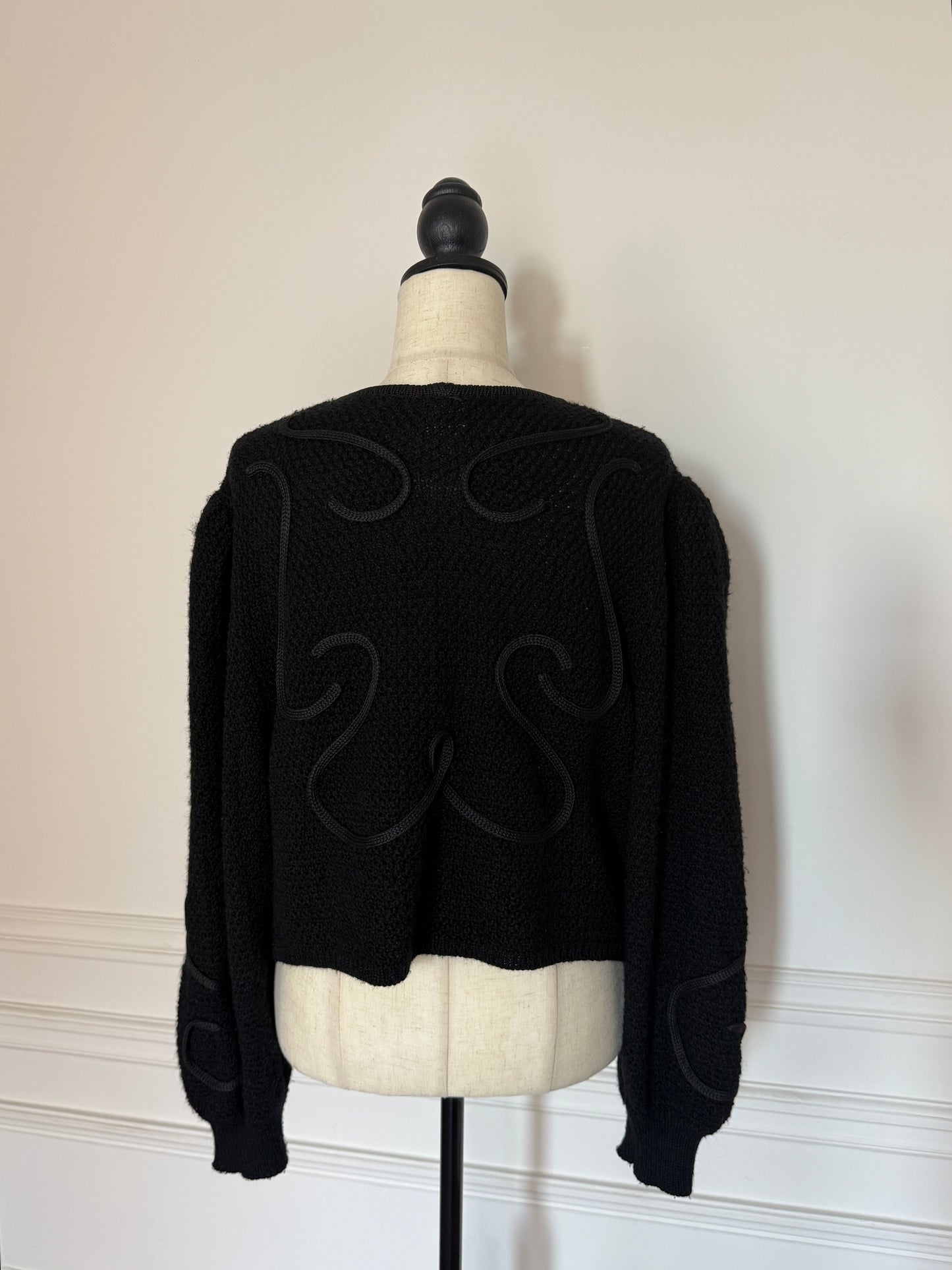 Black Soutache Knit Jacket