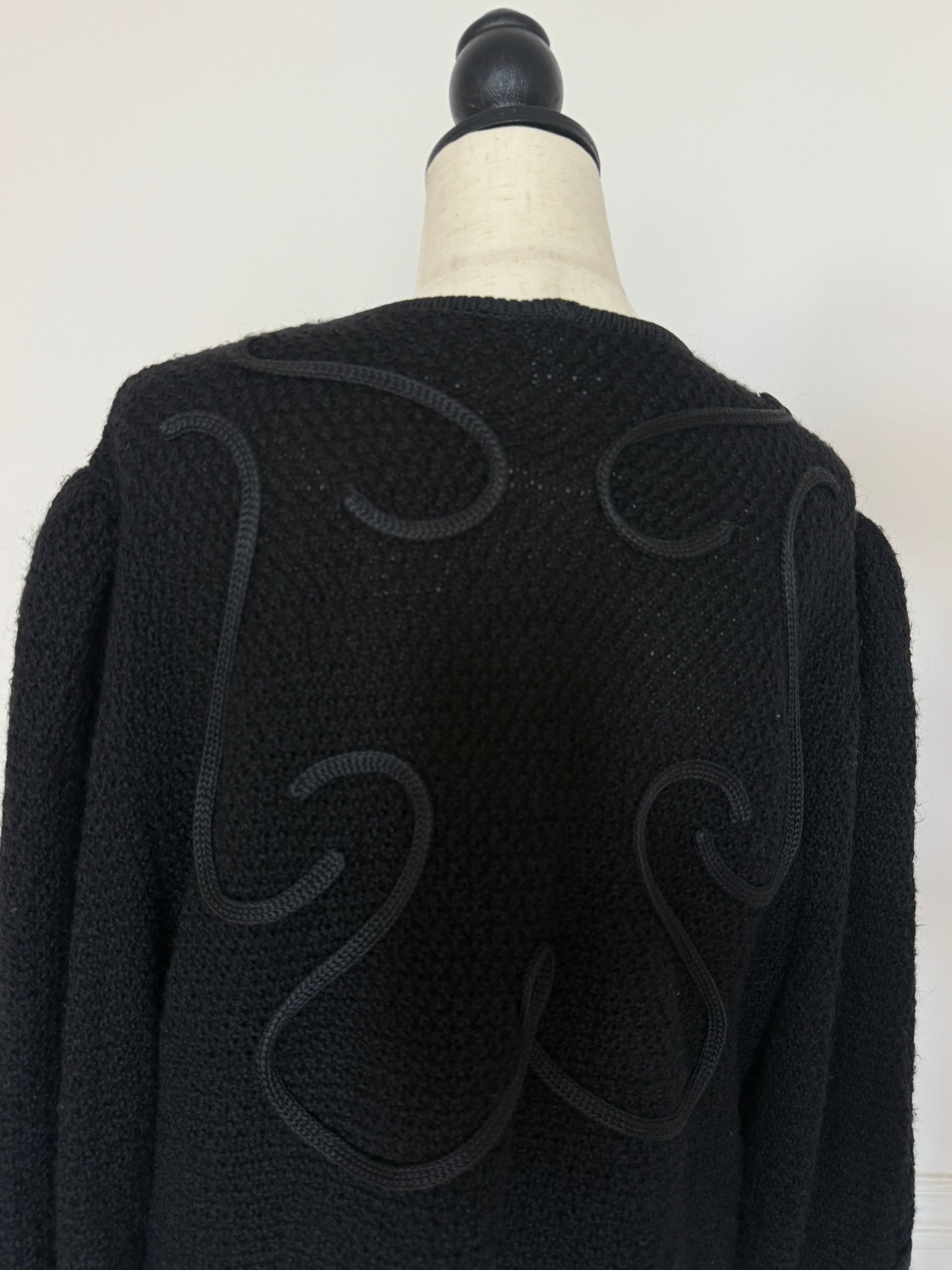 Black Soutache Knit Jacket