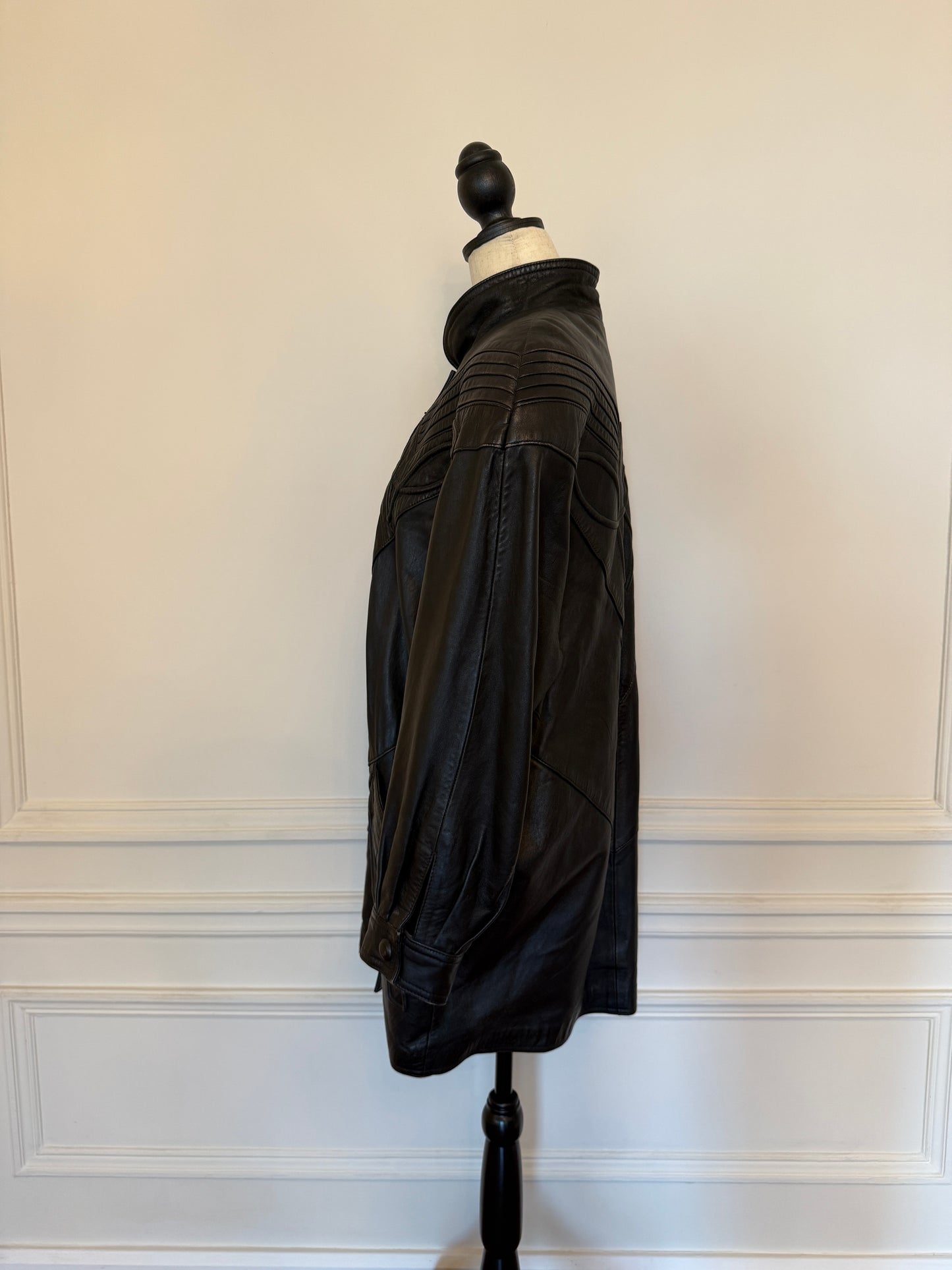 Western Leather Longline Jacket