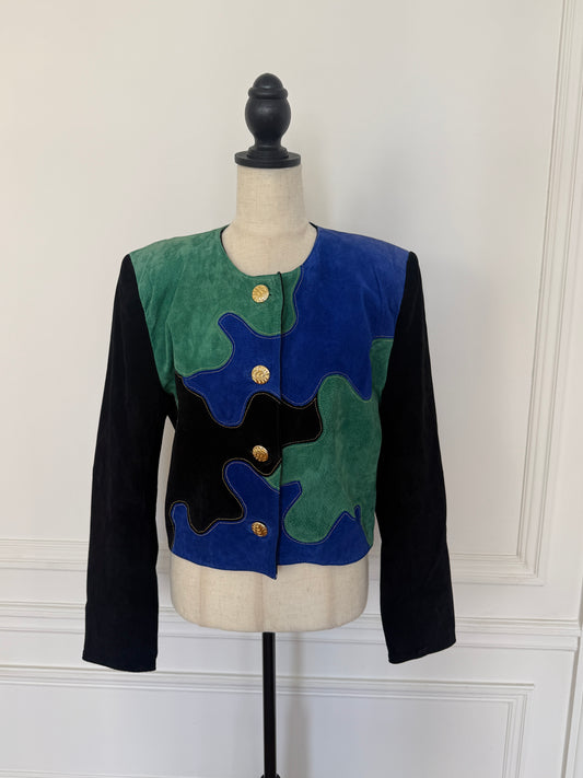 Suede Patchwork Jacket
