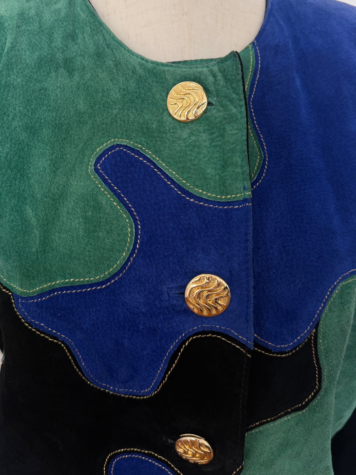 Suede Patchwork Jacket