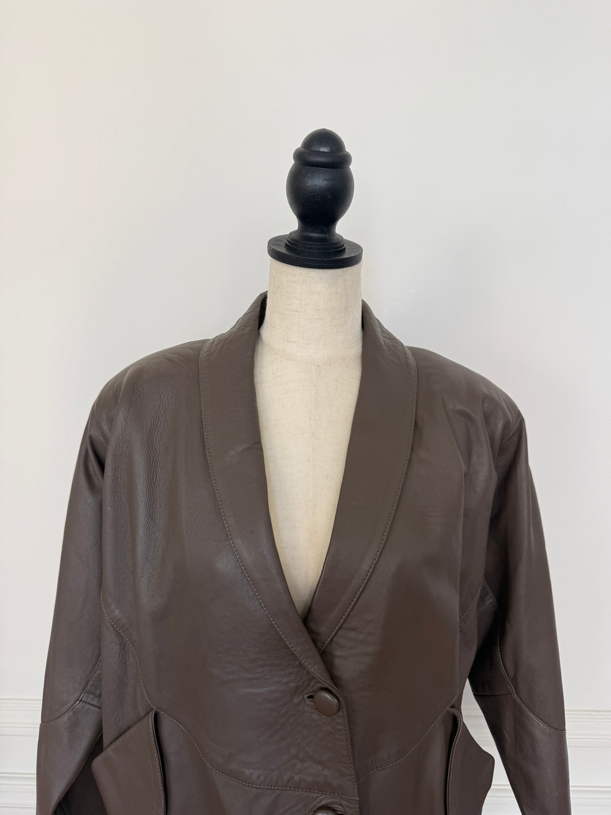 Taupe Leather Jacket