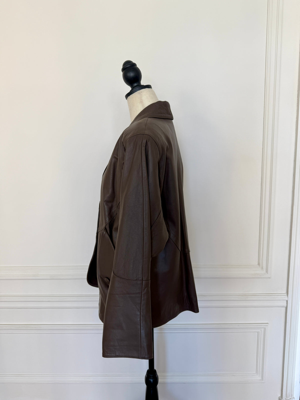 Taupe Leather Jacket