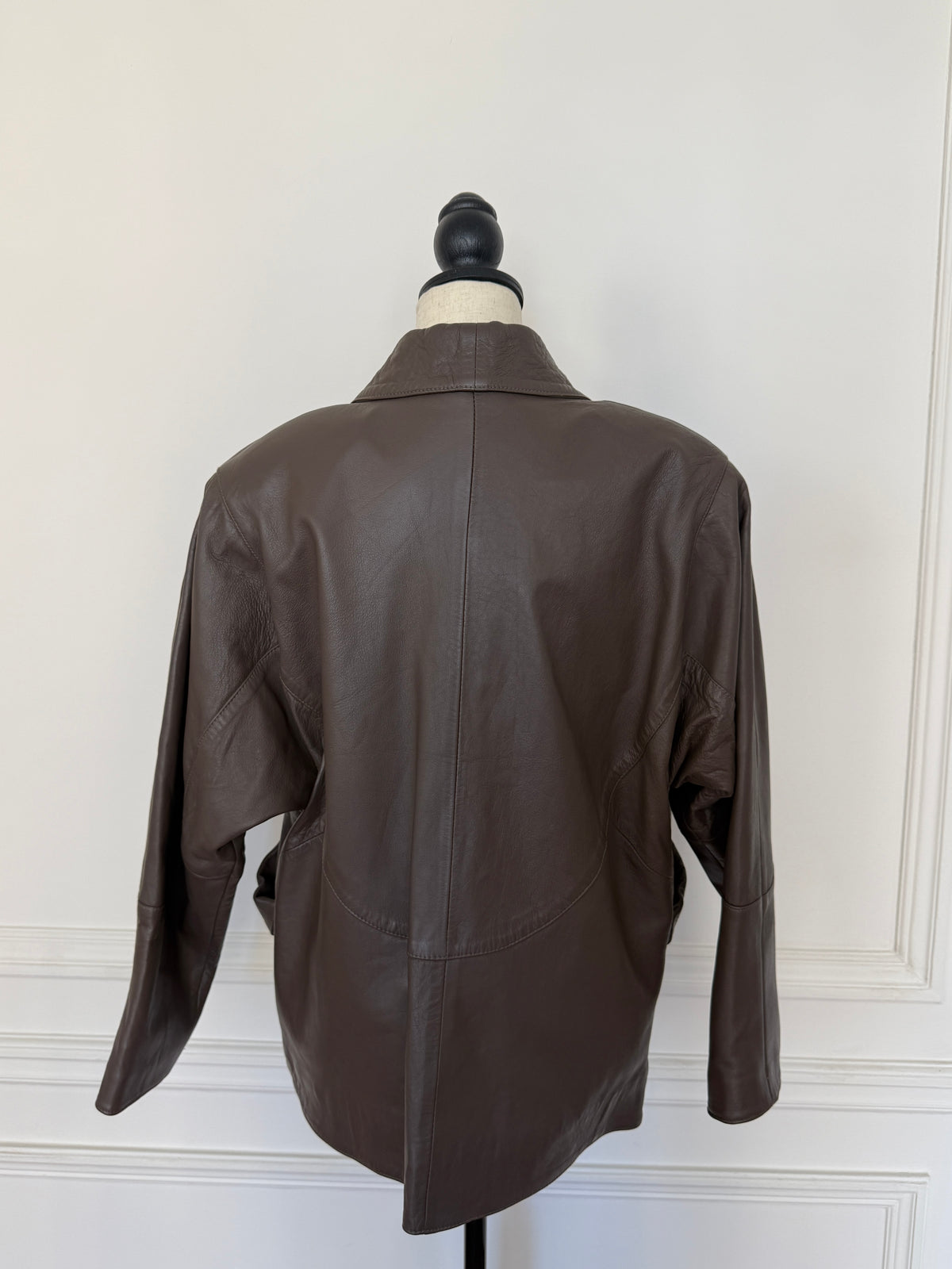 Taupe Leather Jacket