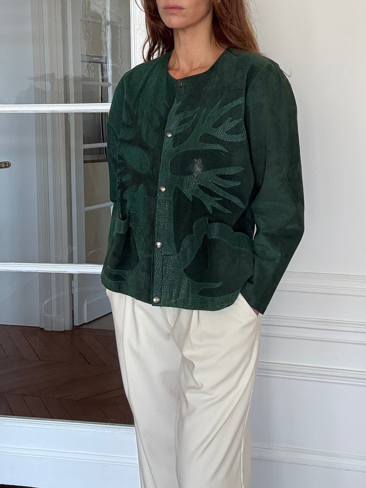 Dark Green Suede Jacket
