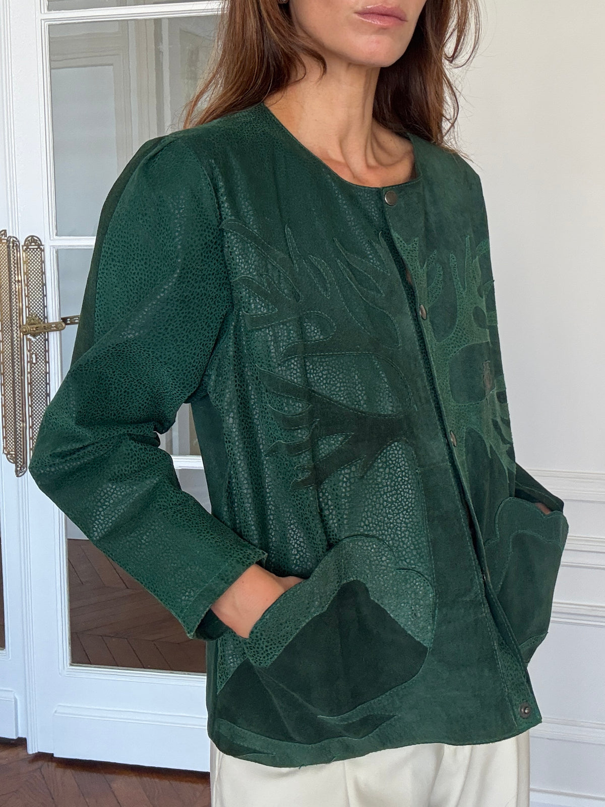 Dark Green Suede Jacket