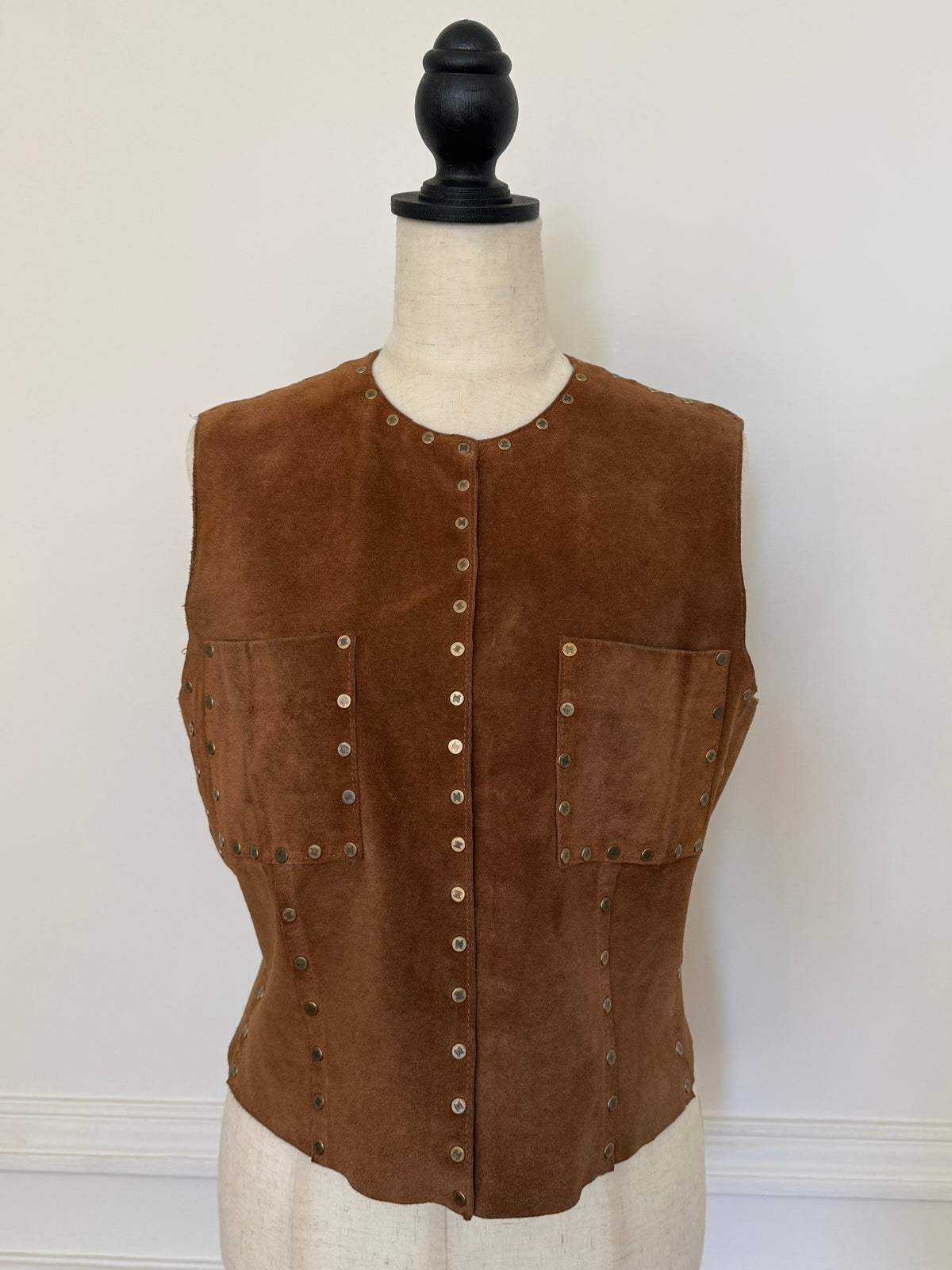 Celine Logo Suede Vest