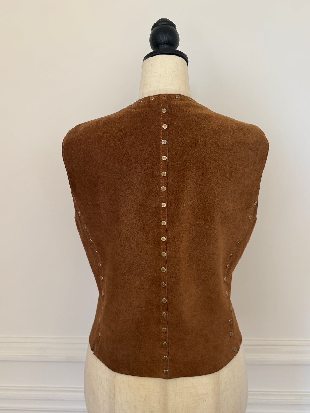 Celine Logo Suede Vest