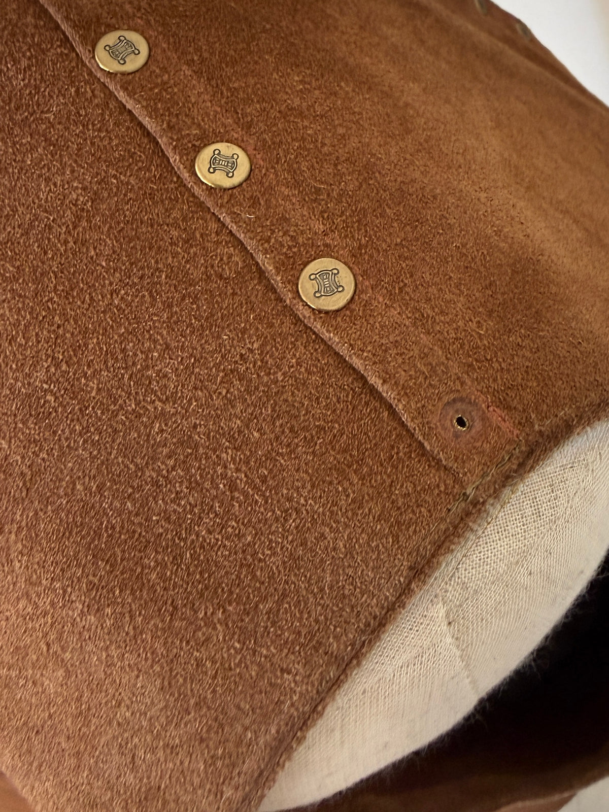 Celine Logo Suede Vest