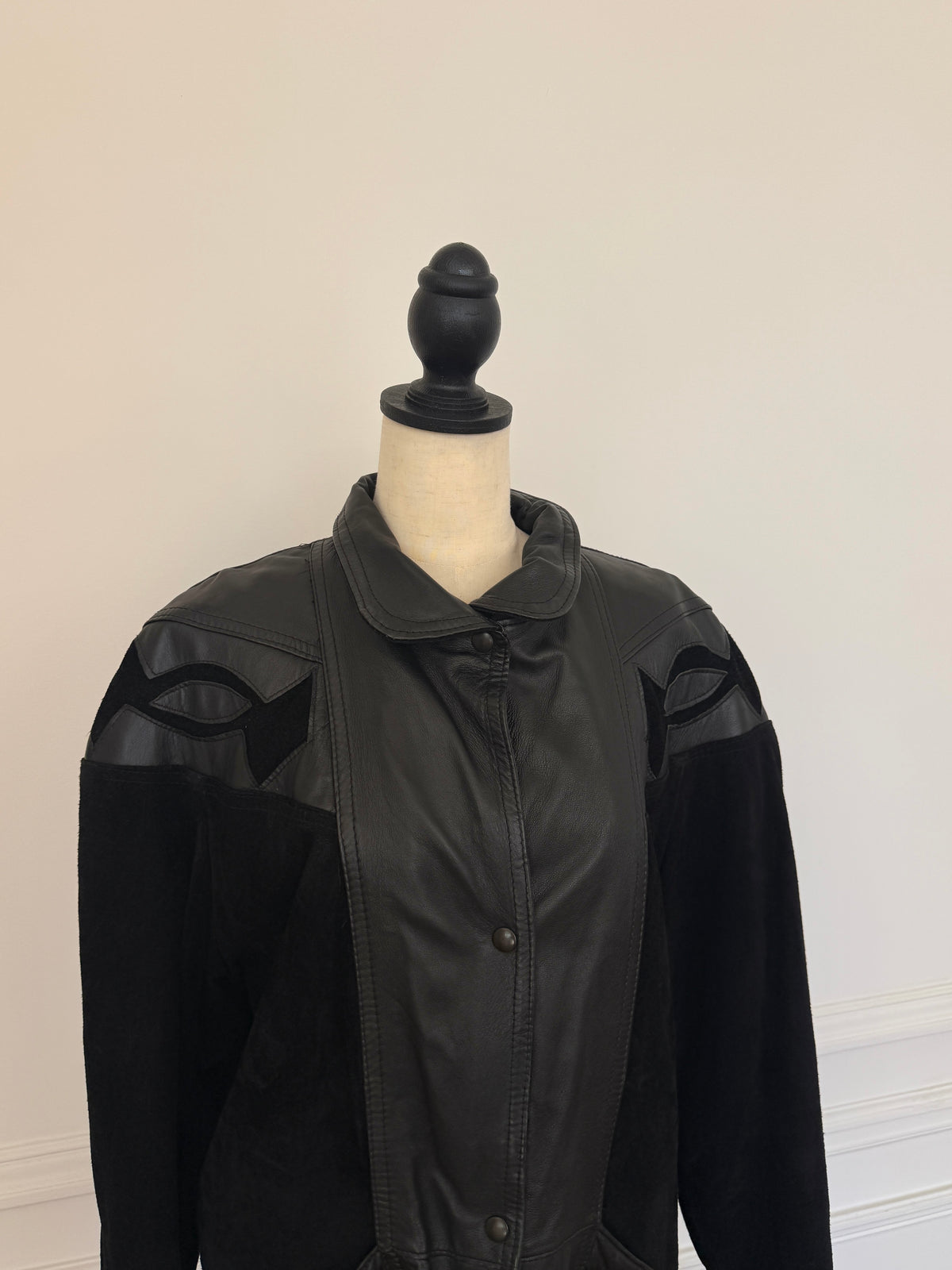 Leather and Suede Contrast Jacket