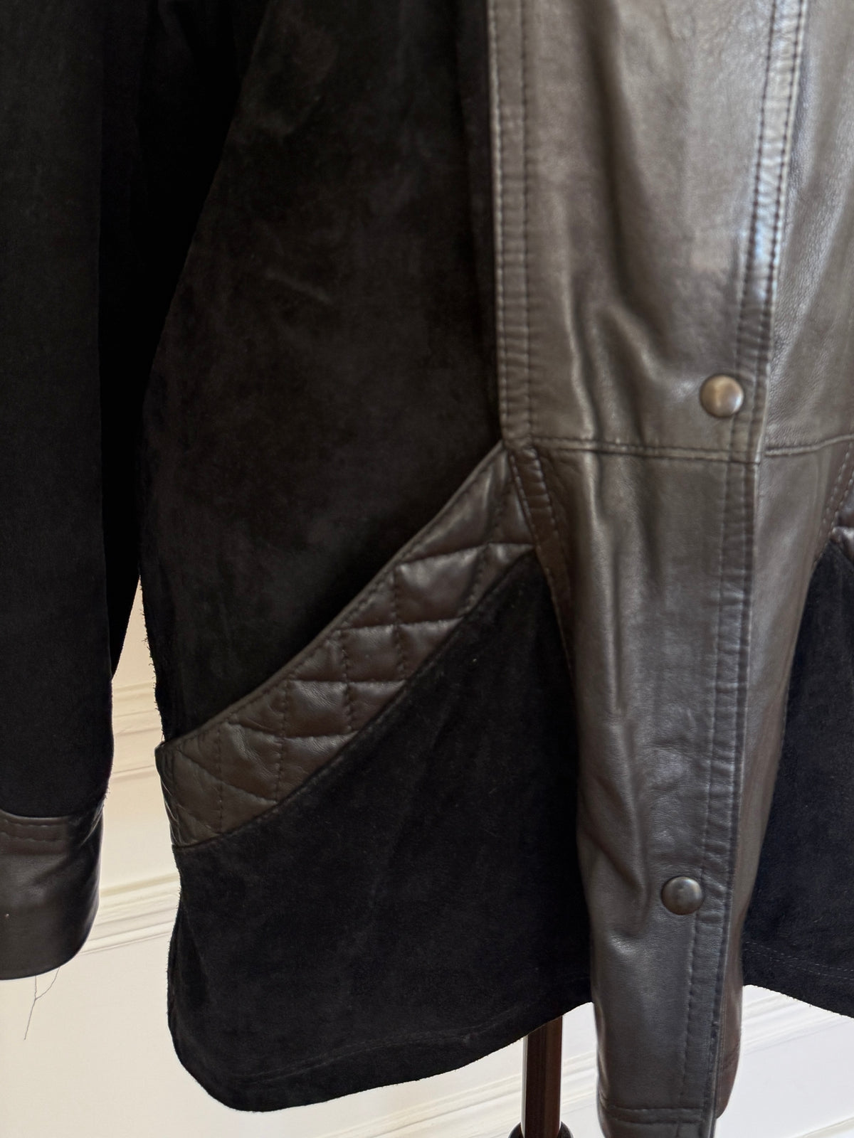 Leather and Suede Contrast Jacket