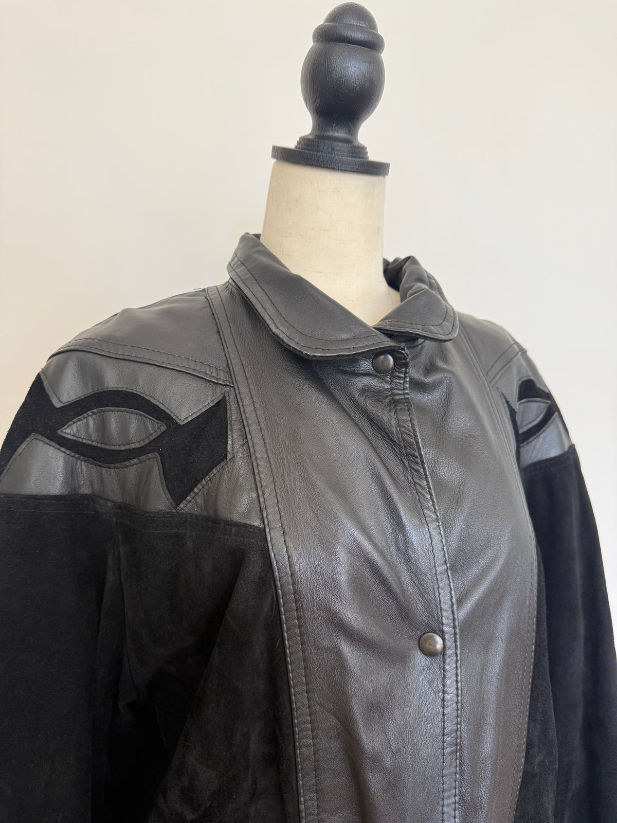Leather and Suede Contrast Jacket