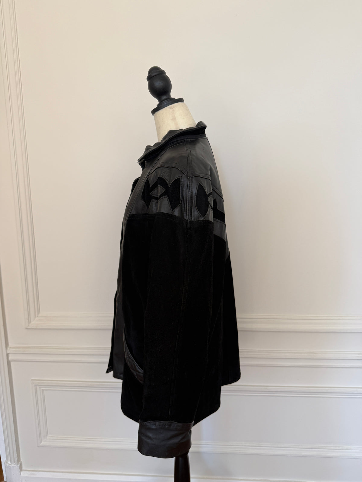 Leather and Suede Contrast Jacket