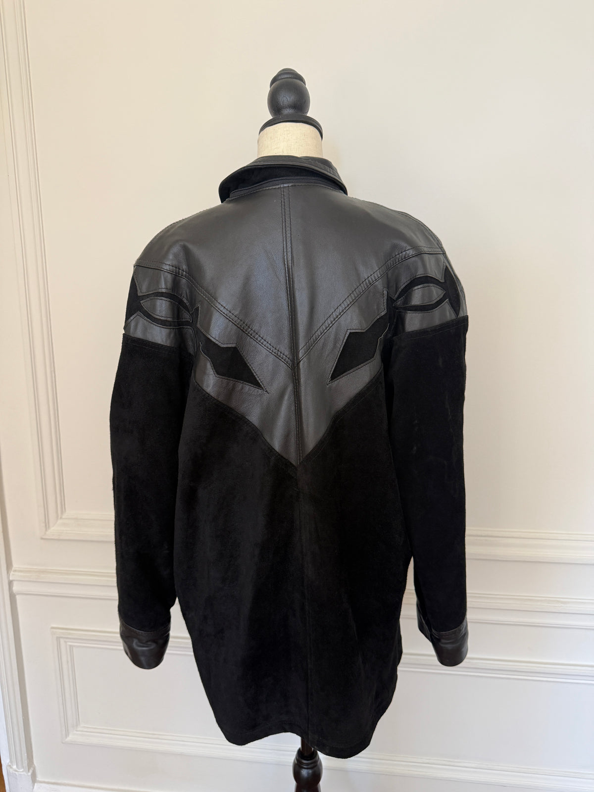 Leather and Suede Contrast Jacket