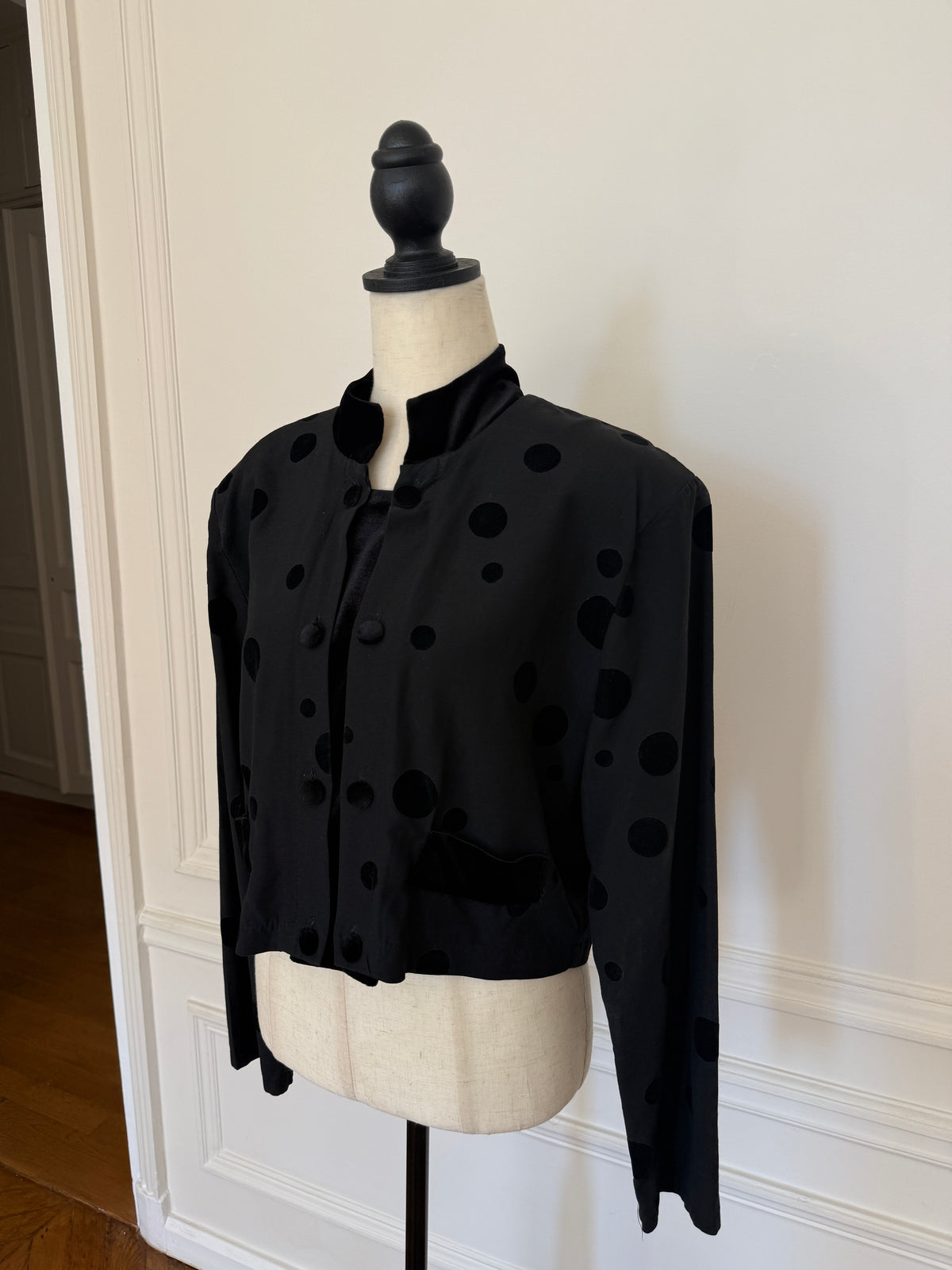 Polka Dot Velvet Shirt