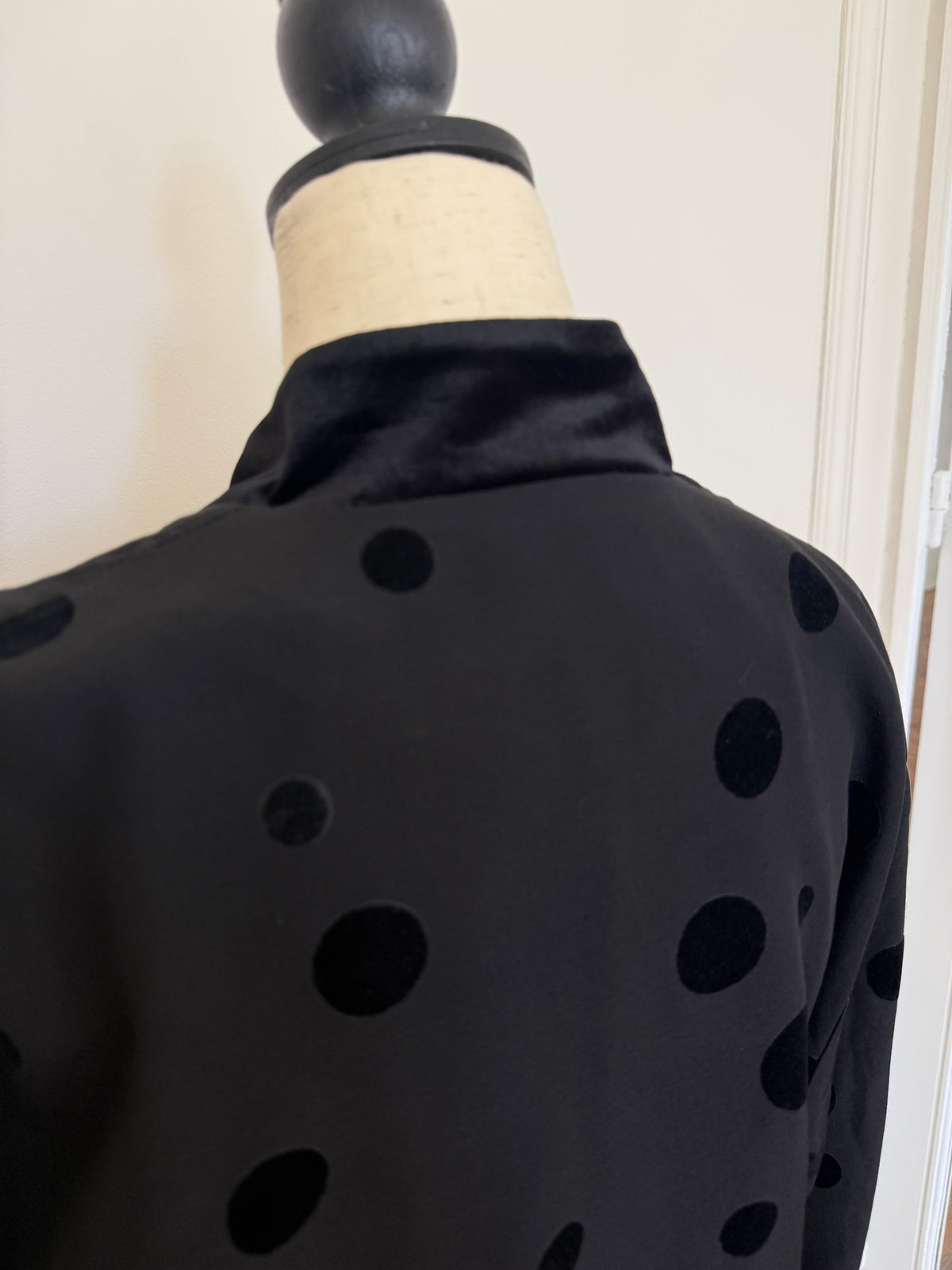 Polka Dot Velvet Shirt