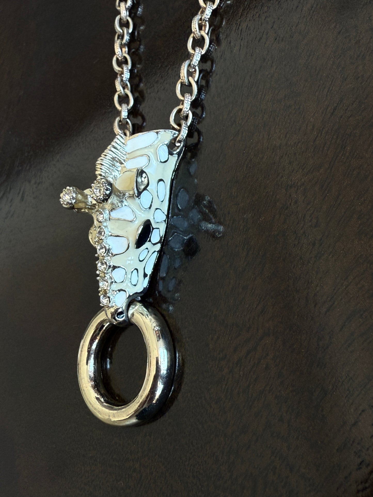 Giraffe Enamel Necklace
