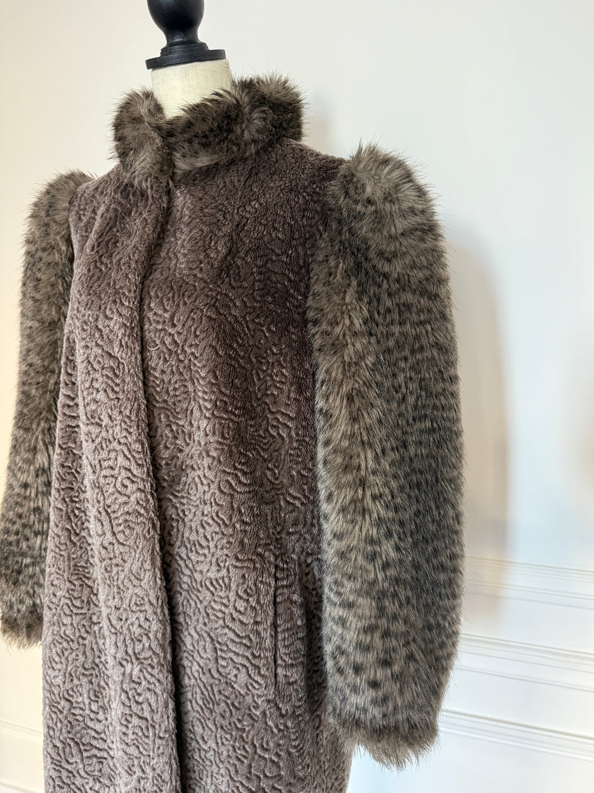 Taupe Faux Fur Coat
