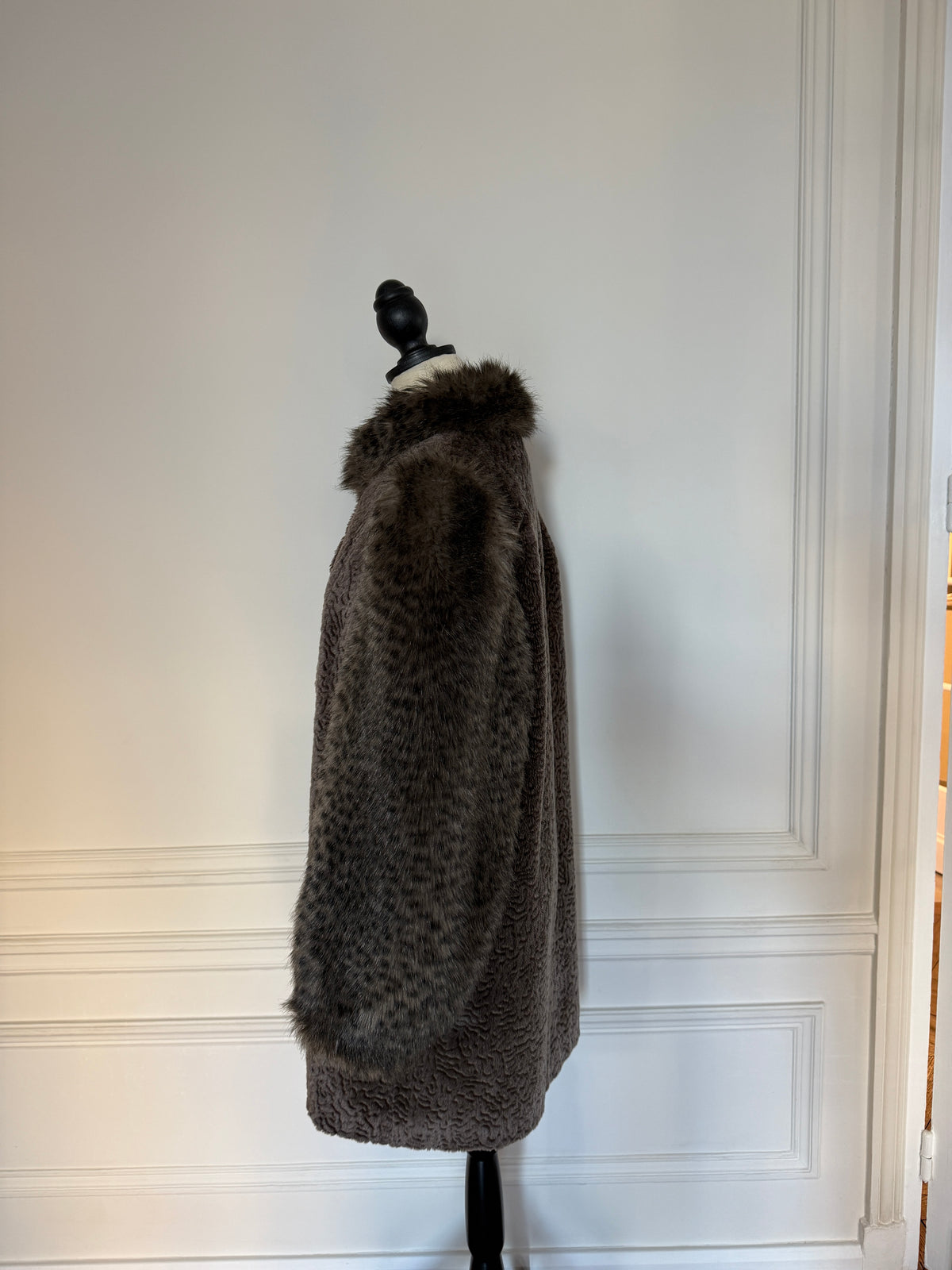Taupe Faux Fur Coat