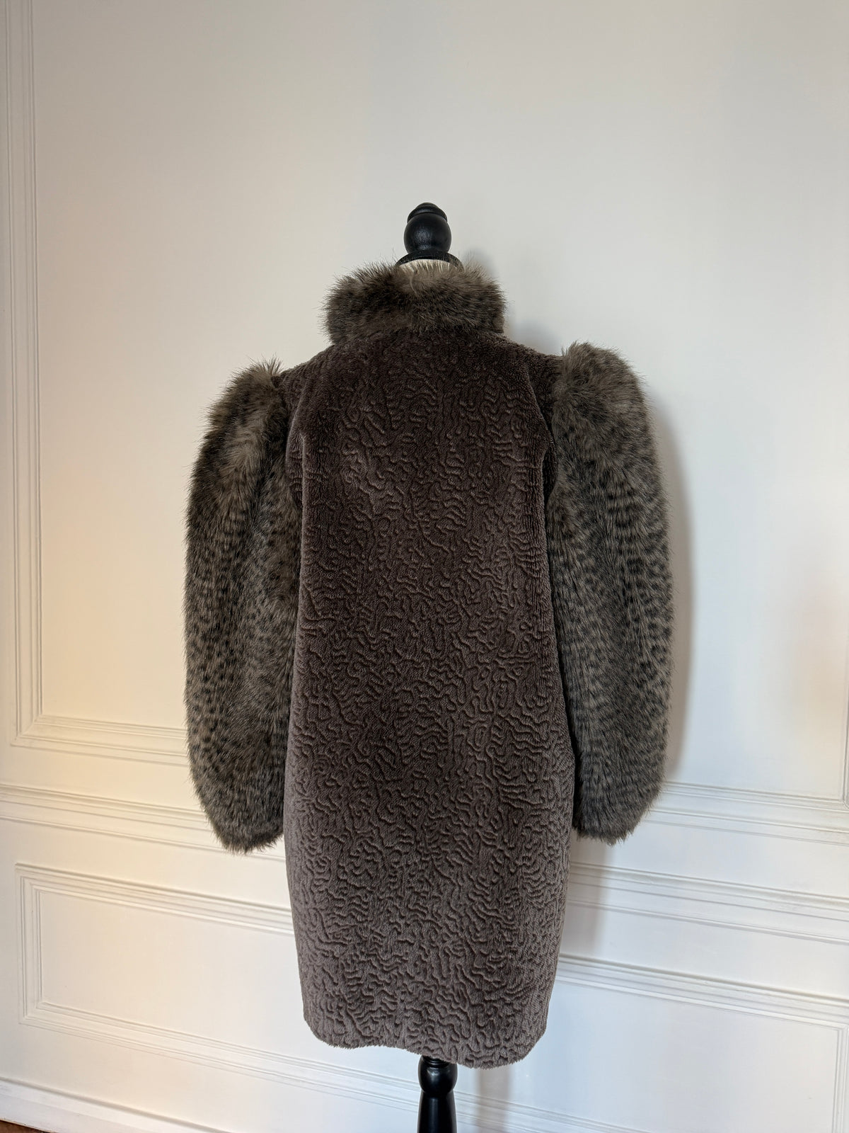 Taupe Faux Fur Coat