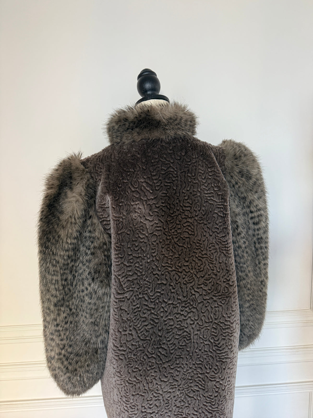 Taupe Faux Fur Coat